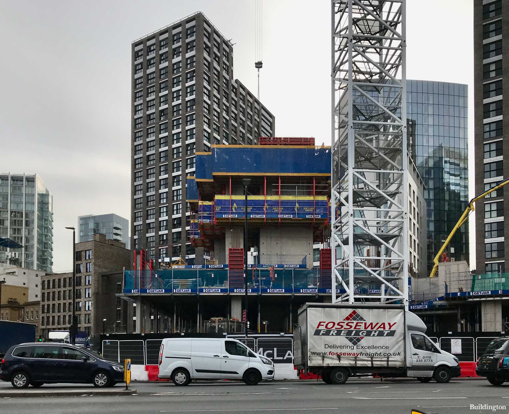 Aldgate Place Phase Build to Rent development under construction London E1.