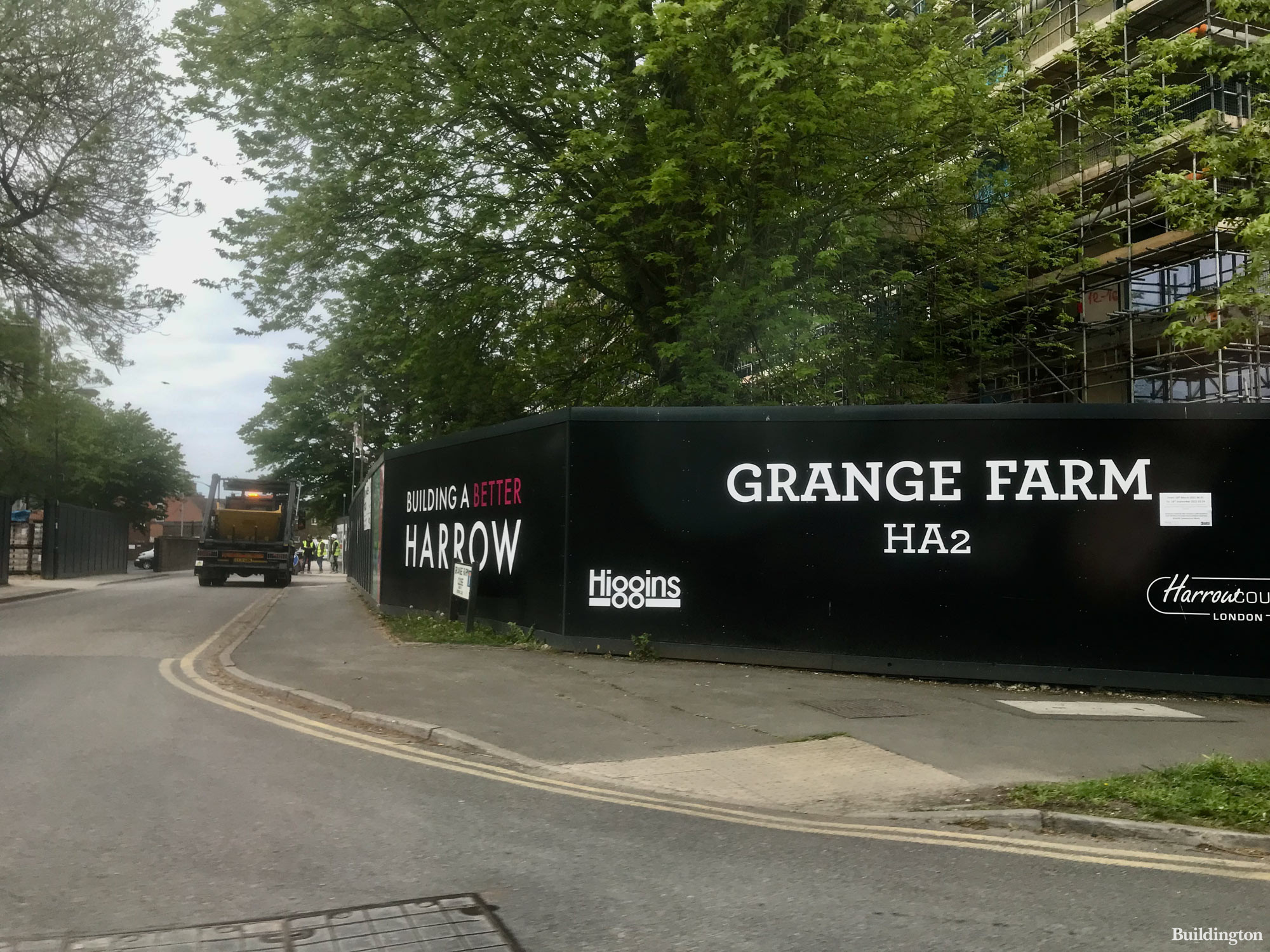 Grange Farm Estate development site in Harrow HA2.