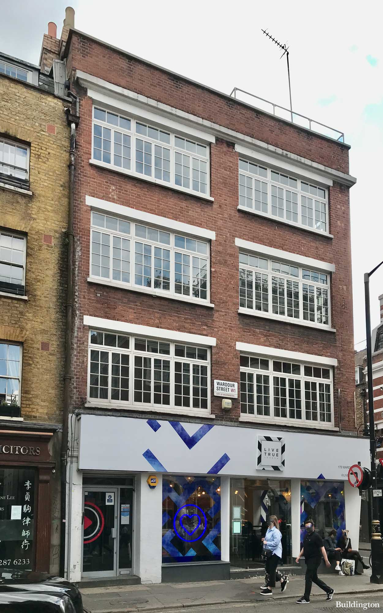 173 Wardour Street building in Soho, London W1.
