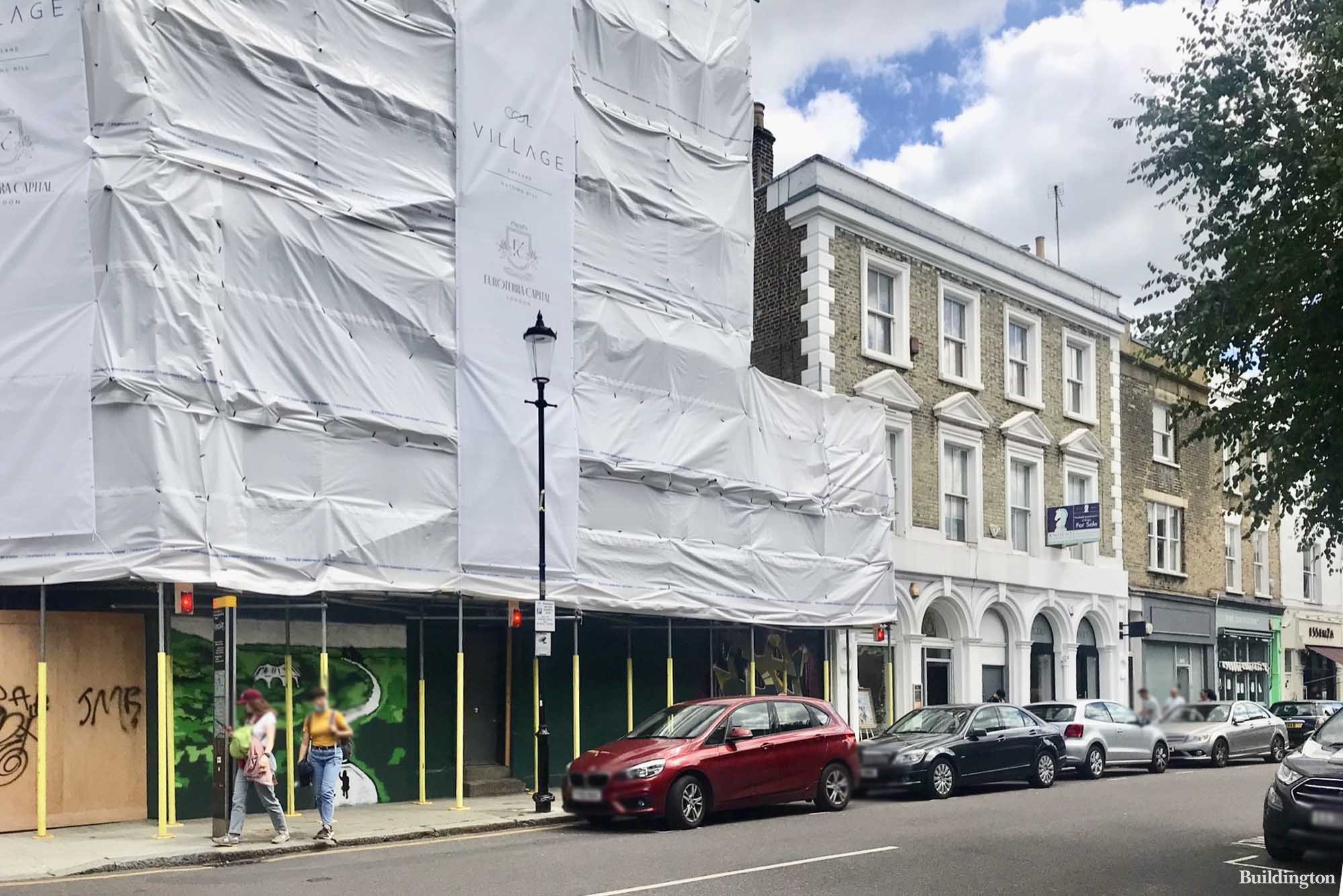 Westbourne Park Place development by Euroterra Capital under construction on the corner of Portobello Road and Westbourne Park Road in Notting Hill, London W11.