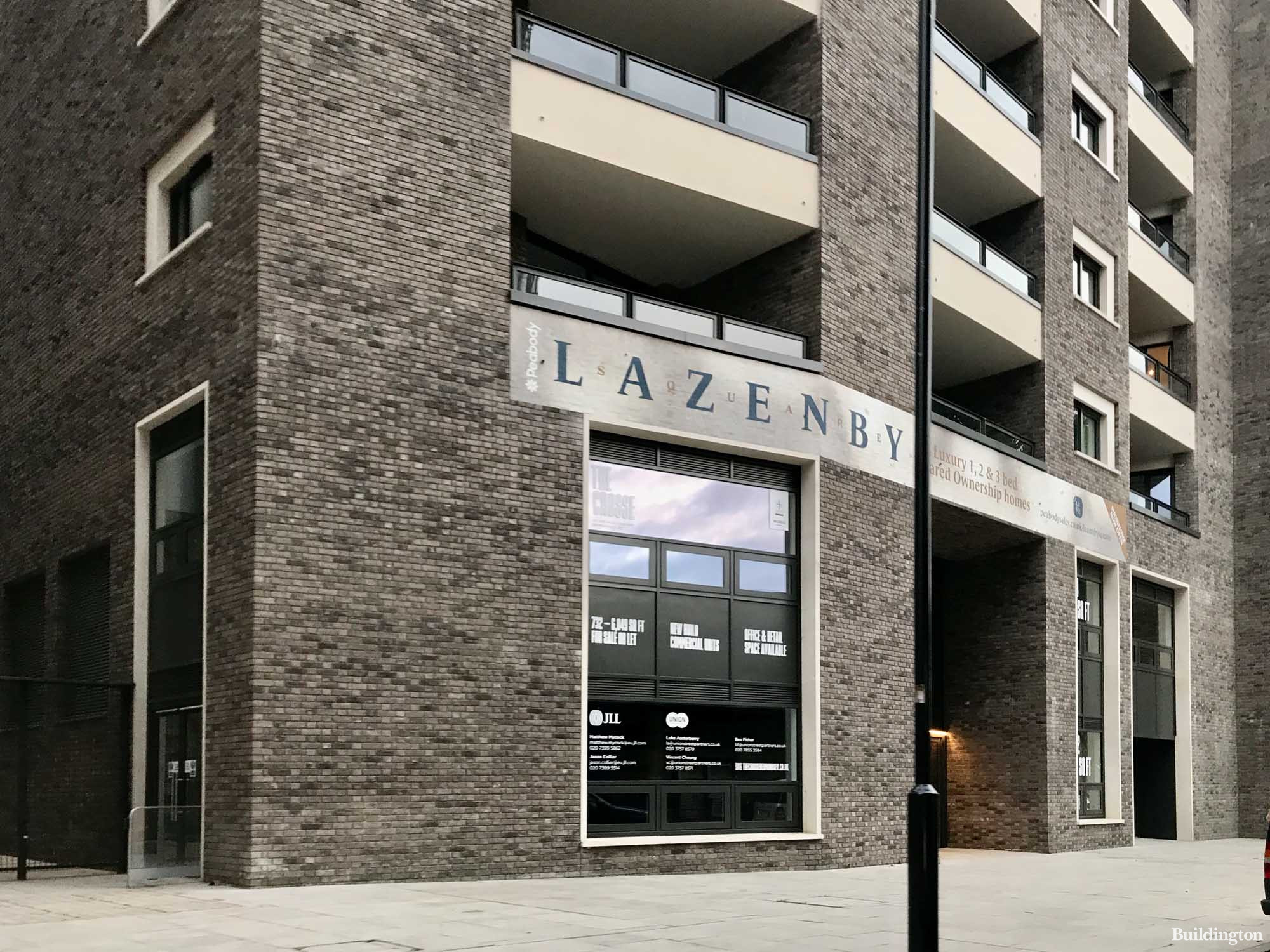 Lazemby Square building by Peabody containing Shared Ownership apartments on Grange Road in Bermonsey, London SE1.