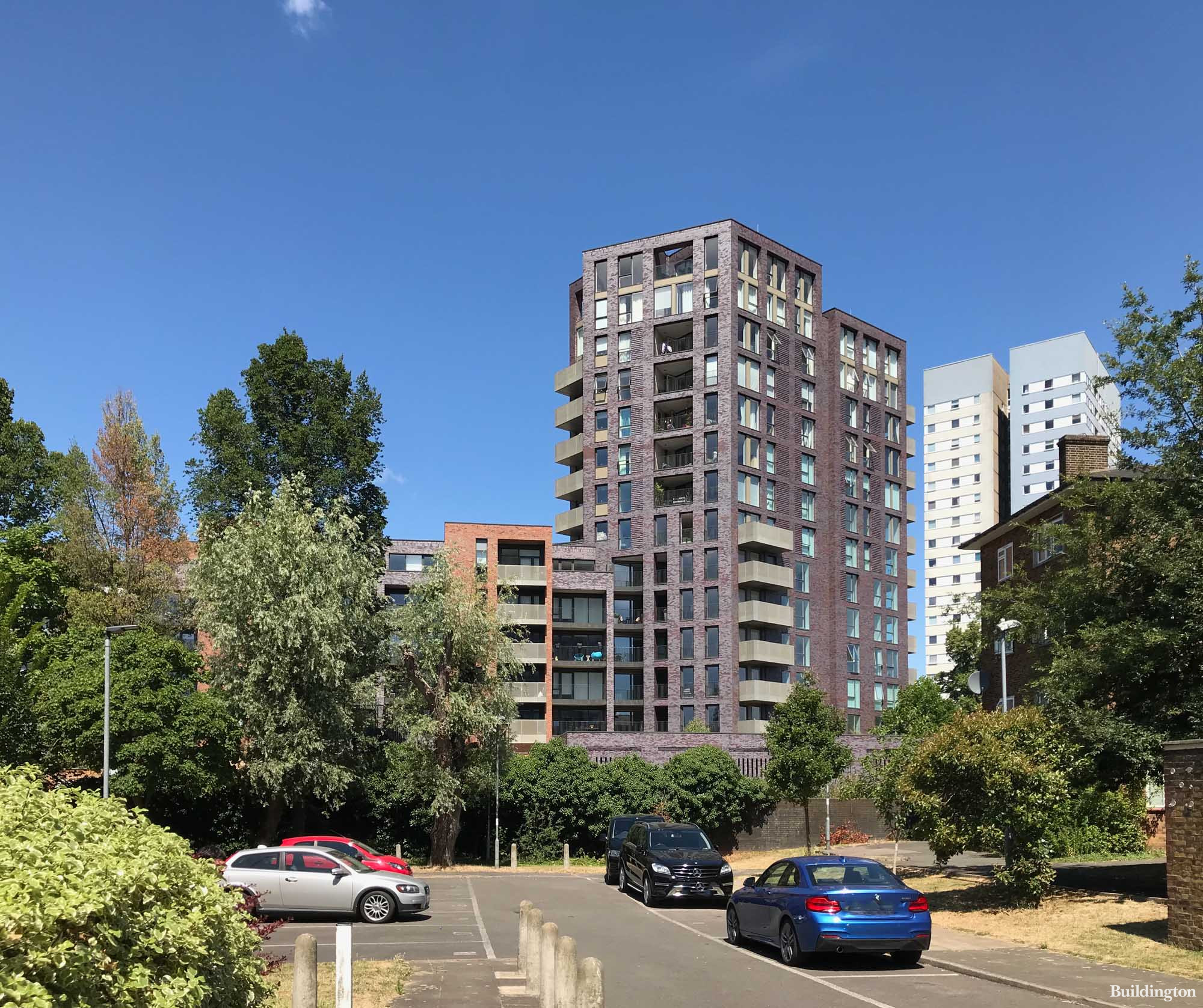 Abbey Area tower from Abbey Wood Estate in London NW8.