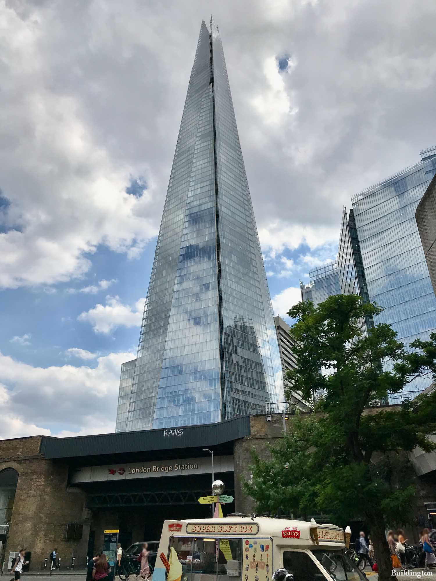 The Shard from Tooley Street in London SE1.