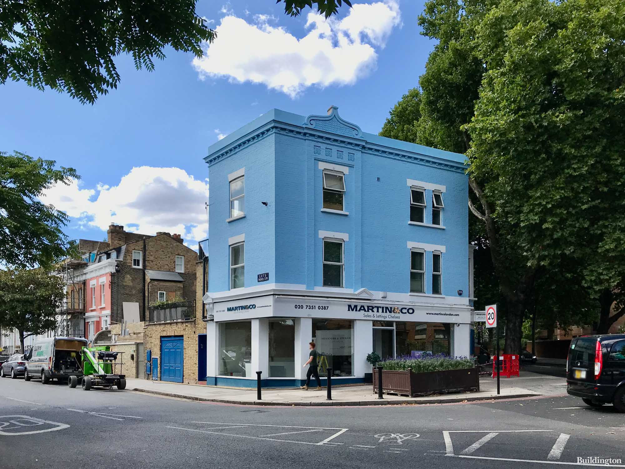 1 Cremorne Road on the corner of Lots Road and Cremorne Road in Chelsea, London SW10.