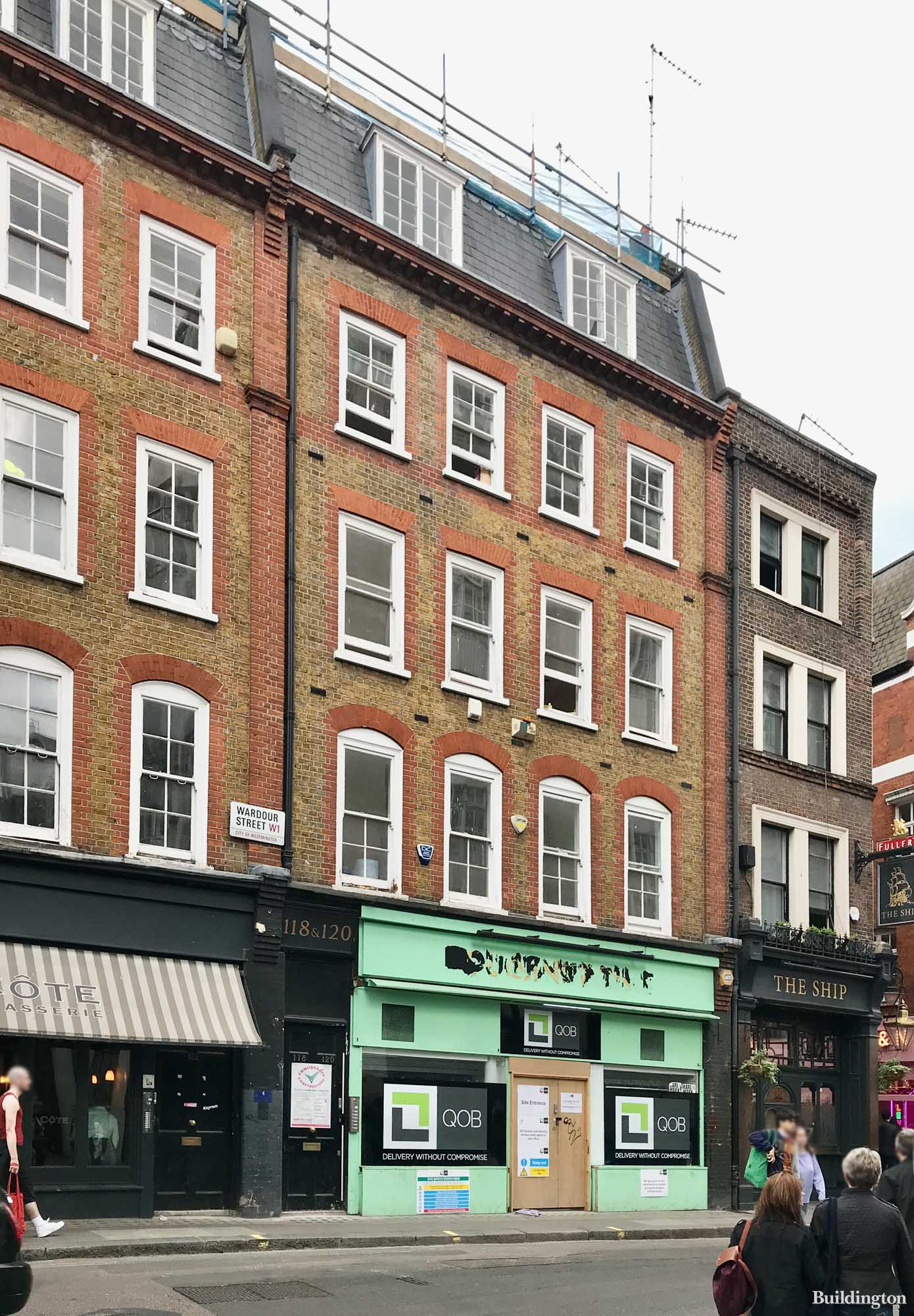 Landsec's 118-122 Wardour Street buildings in Soho, London W1.
