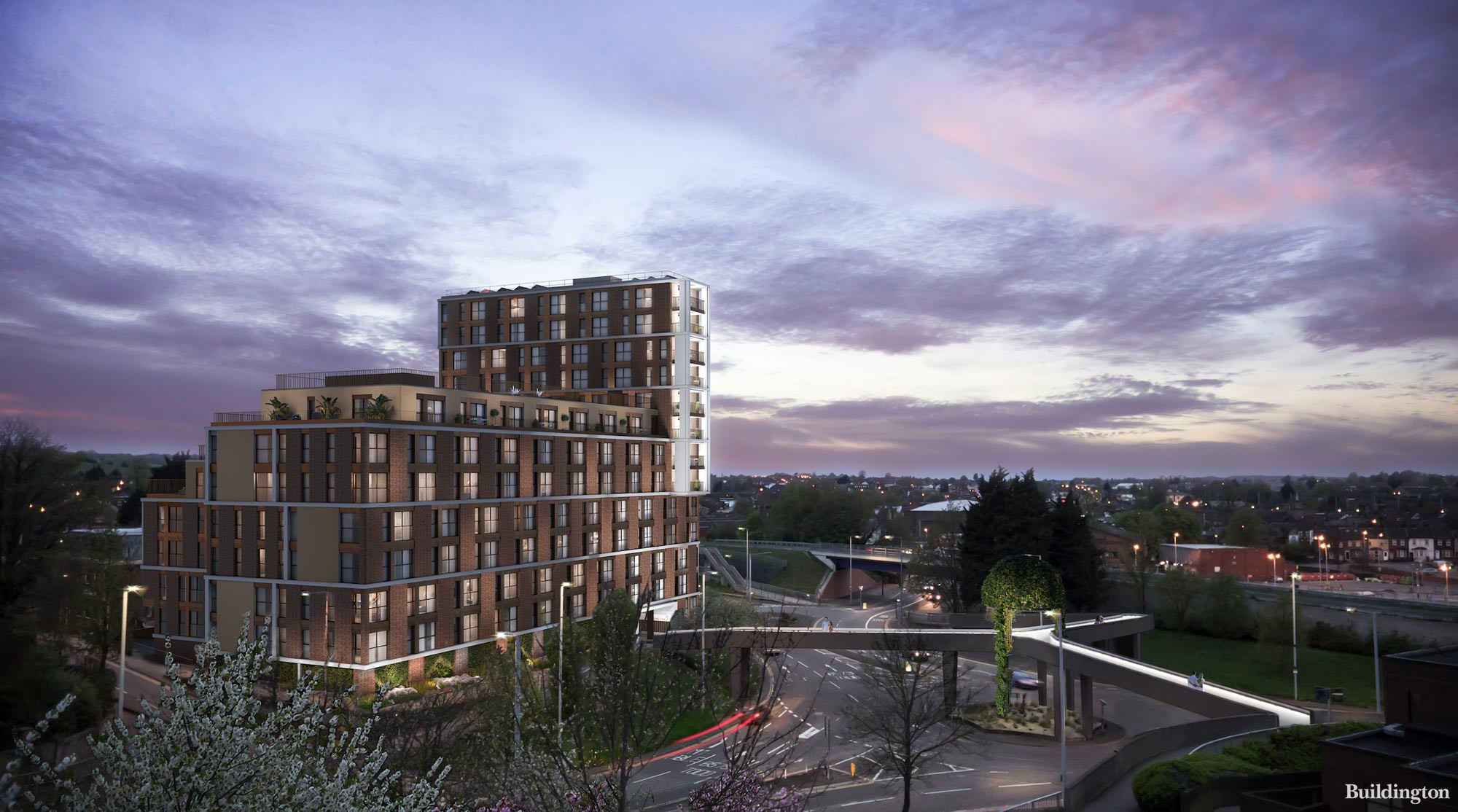 CGI of the consented development at 13-31 Dunstable Road in Luton LU1