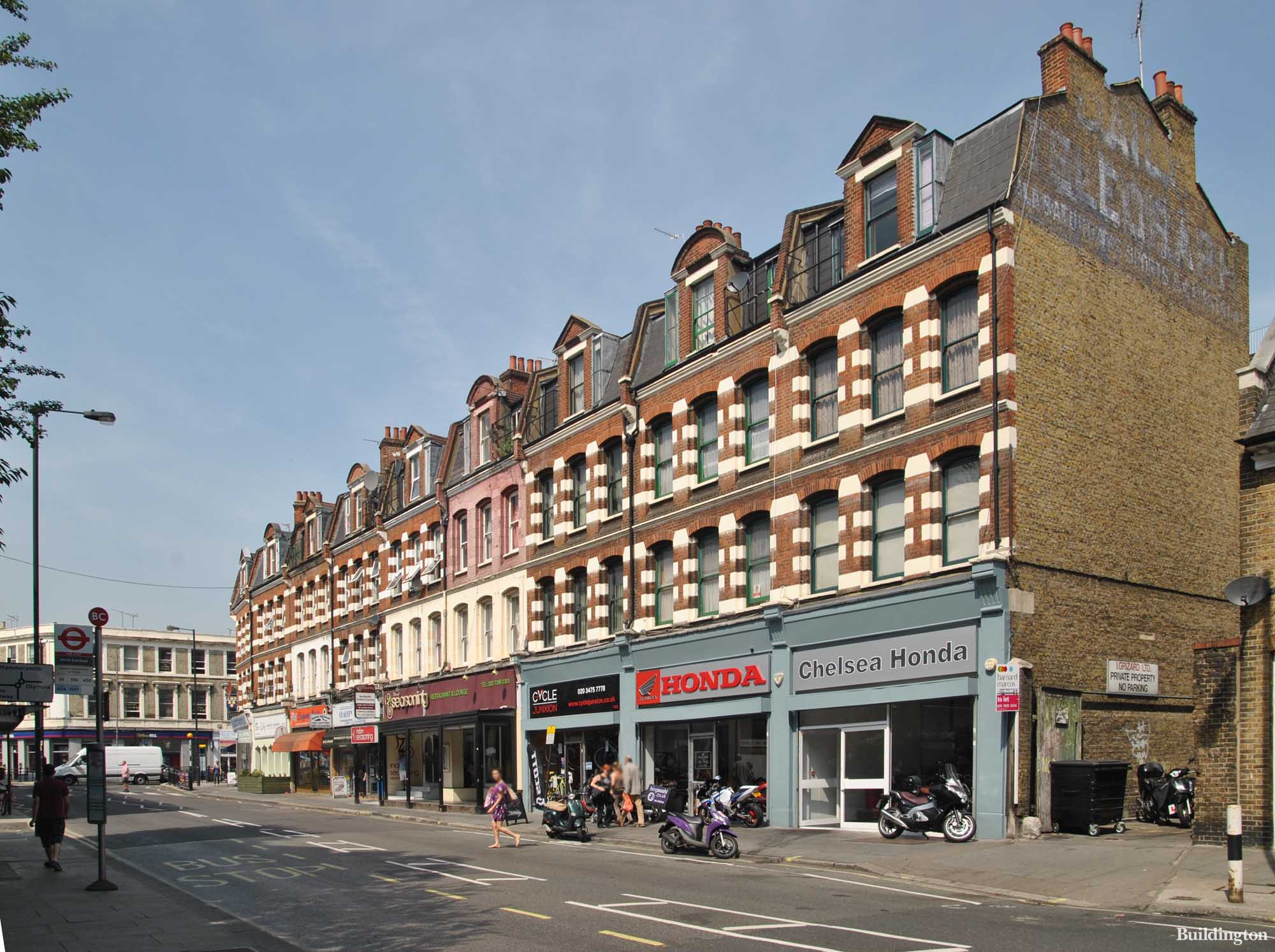 84 Lillie Road buildings in London W14.