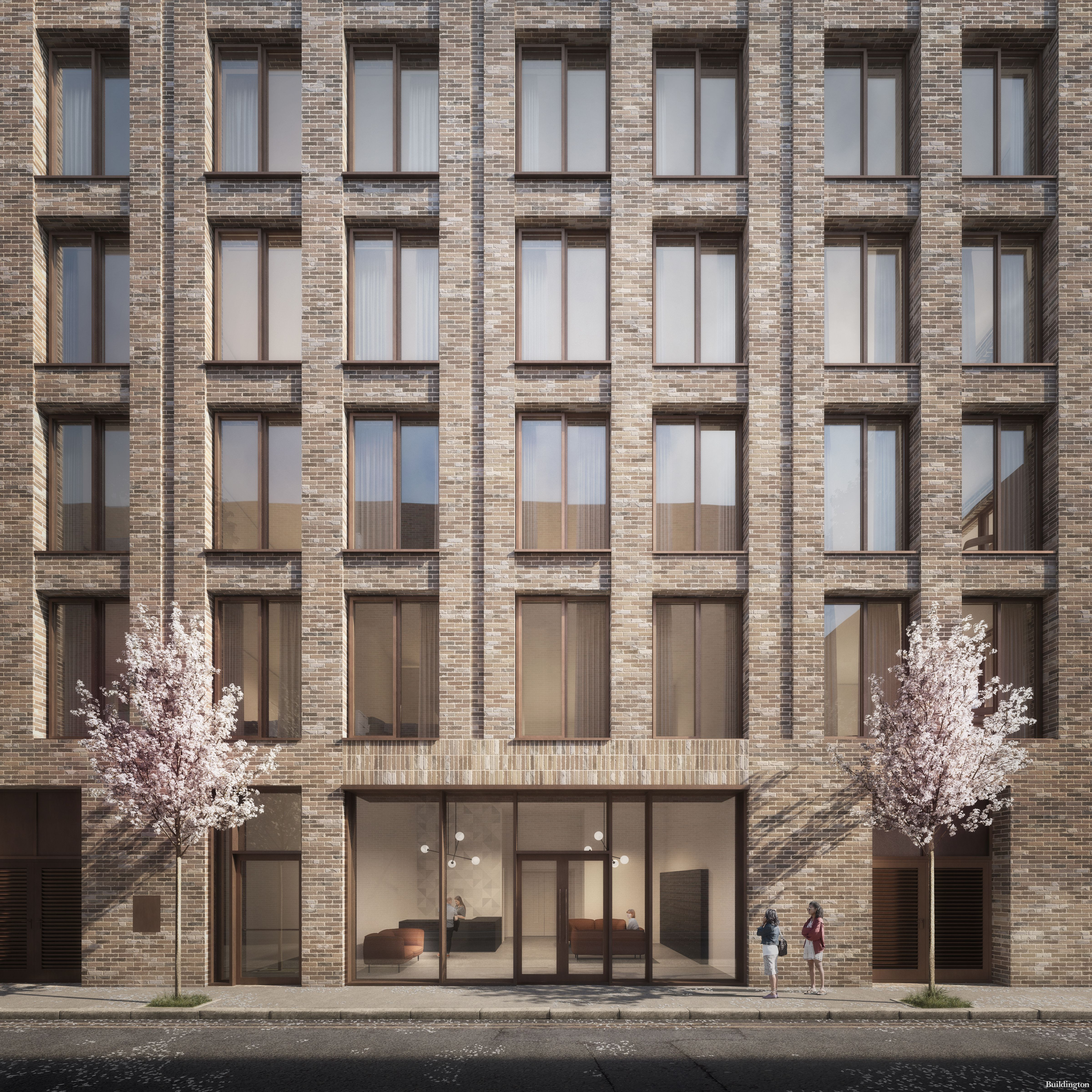 LOMAX development in Manchester front view CGI - building designed by Tim Groom Architects
