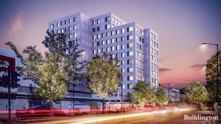 CGI of Tribe's new PBSA scheme at 671-679 Old Kent Road in London SE15.