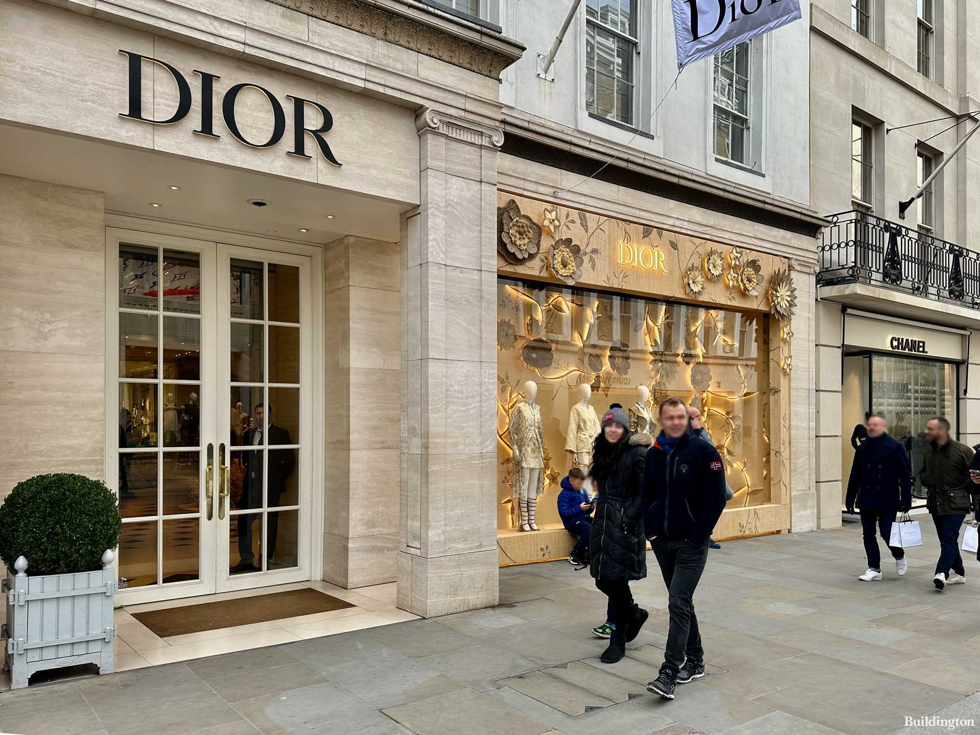 Dior shop at 160-162 New Bond Street in Mayfair, London W1.