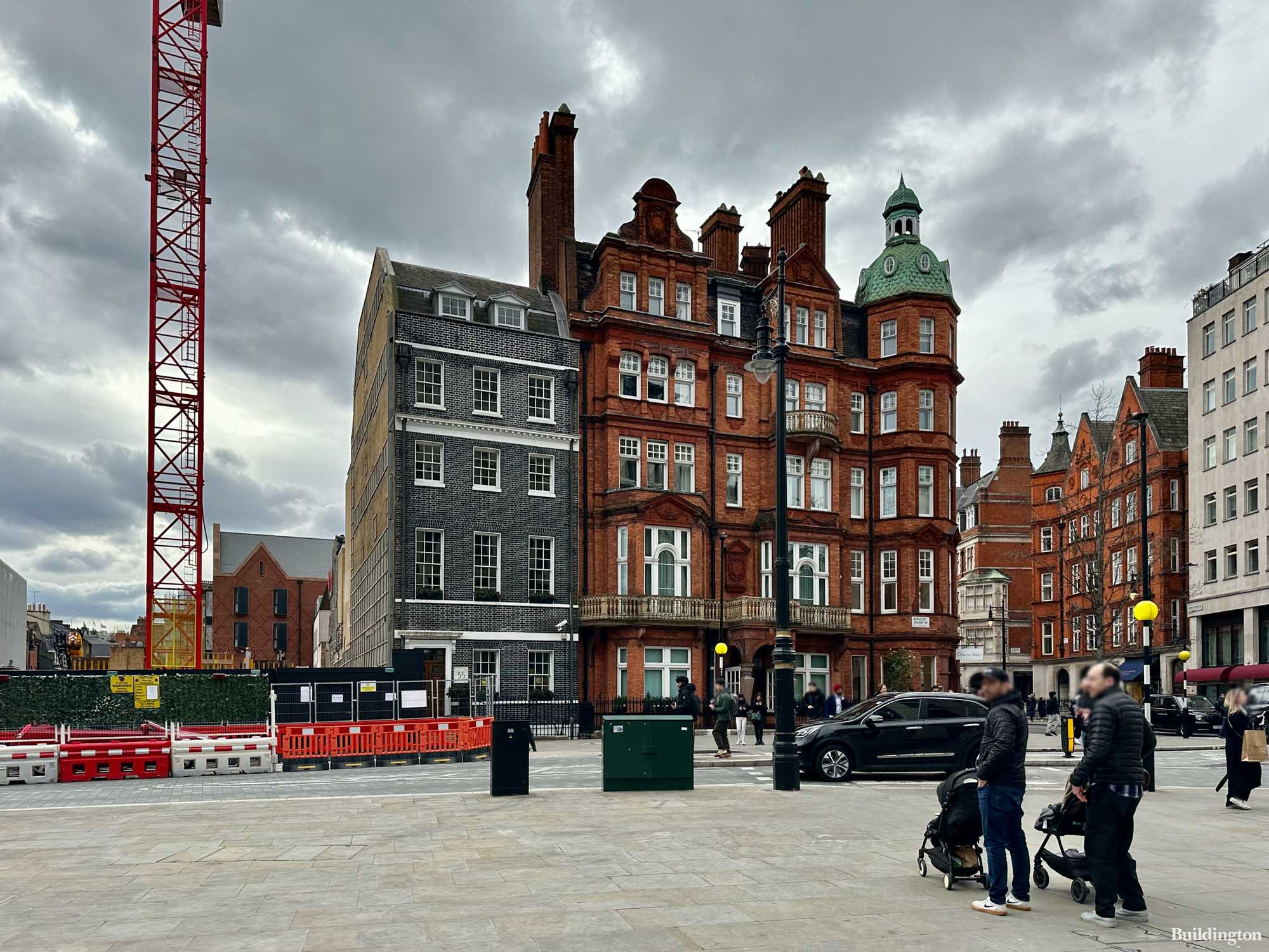 Grade II listed 35 Berkeley Square building in Mayfair, London W1.
