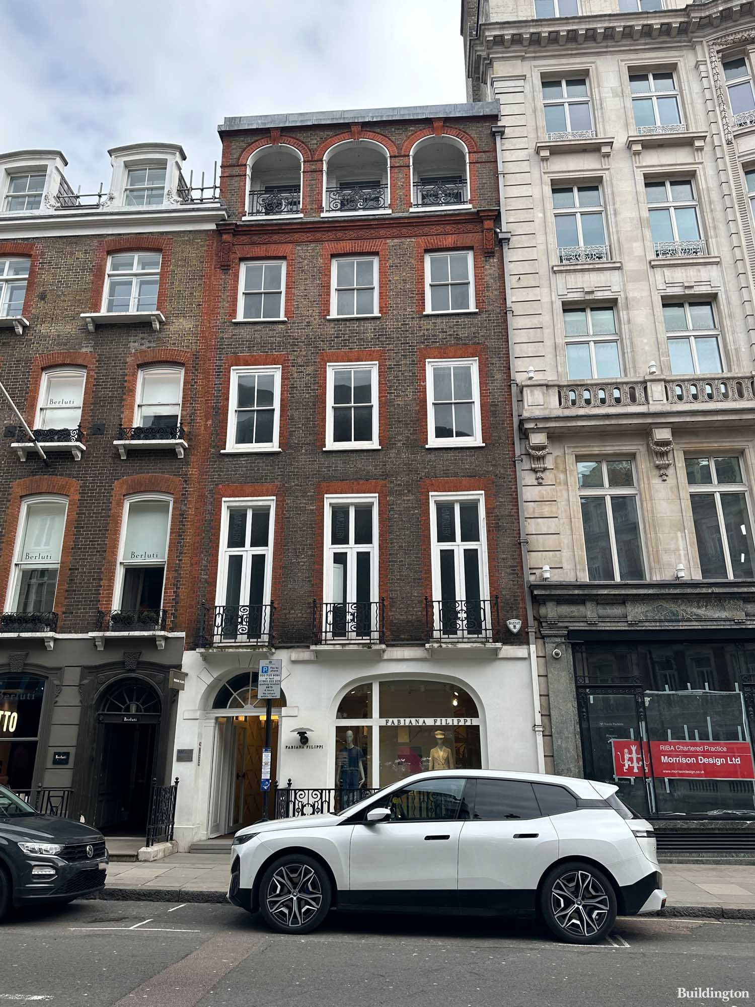 Exterior of 42 Conduit Street in Mayfair, London W1.
