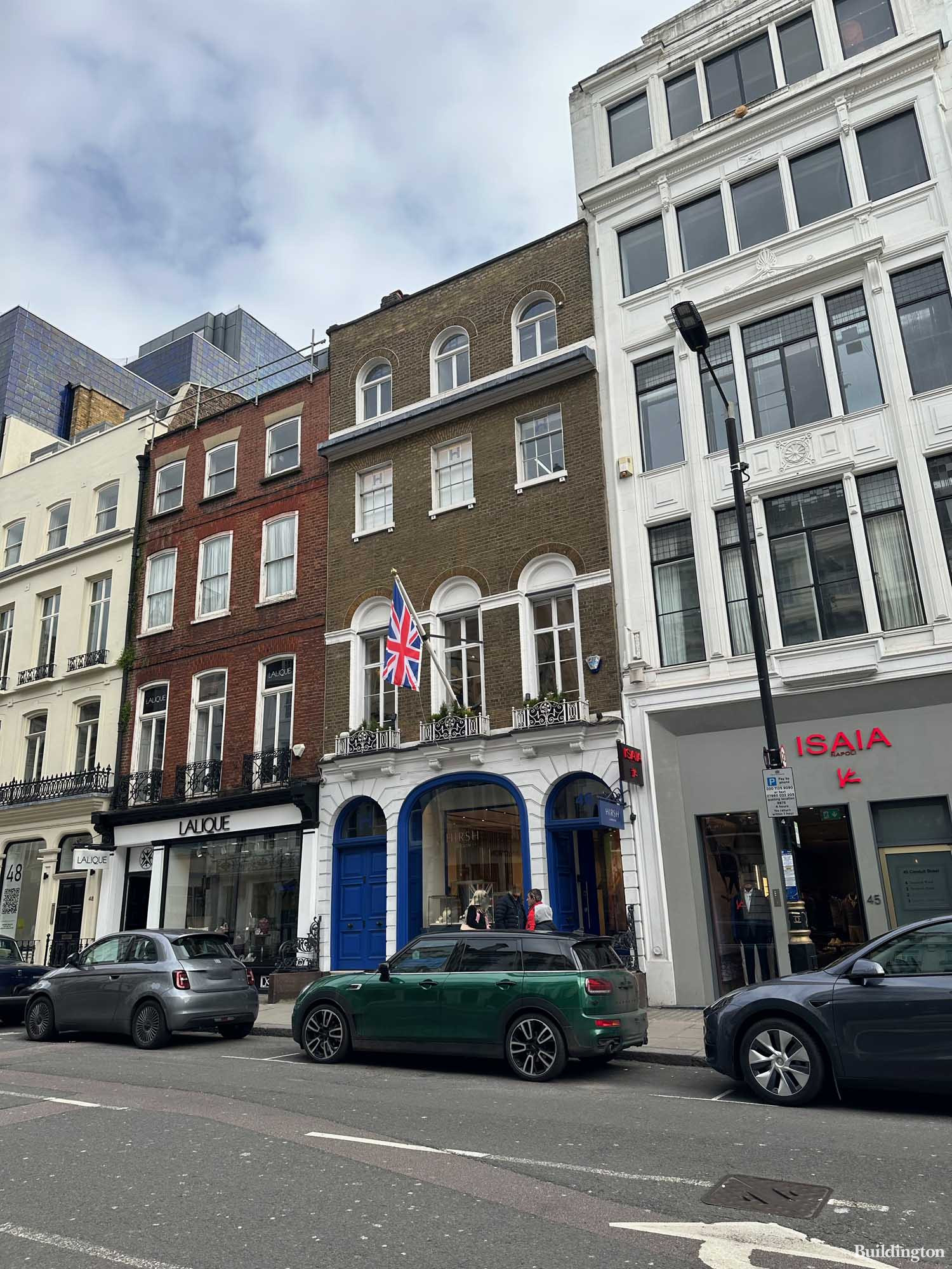 Exterior of 46 Conduit Street in Mayfair, London W1.