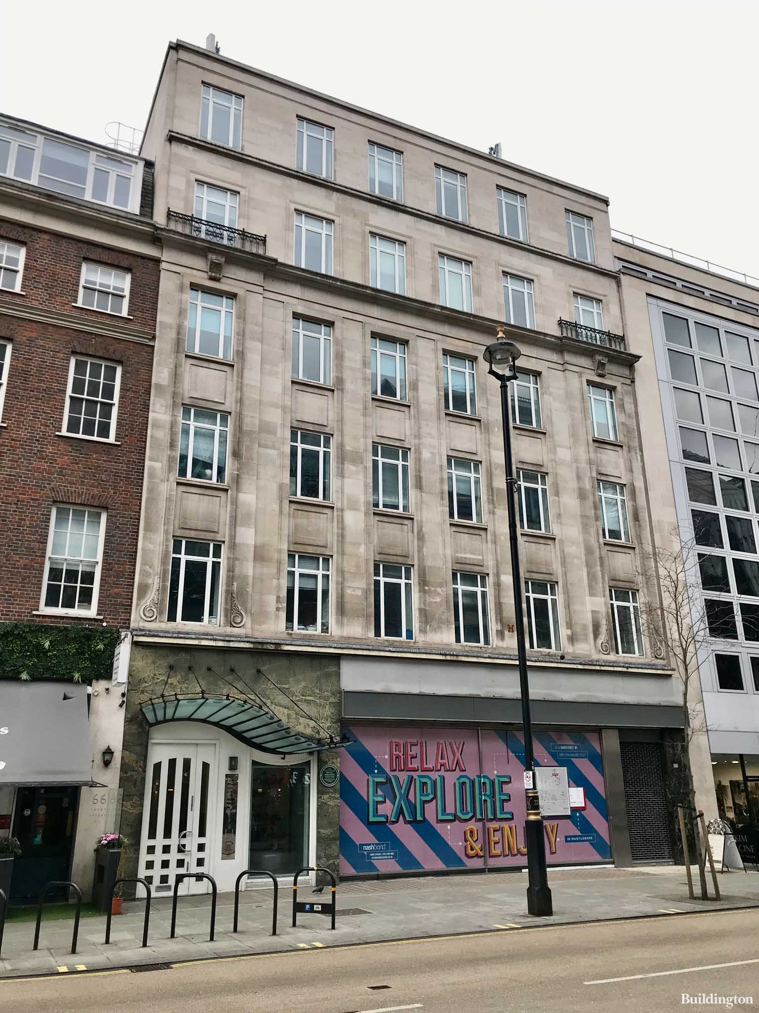 62-64 Baker Street building in Marylebone, London W1.