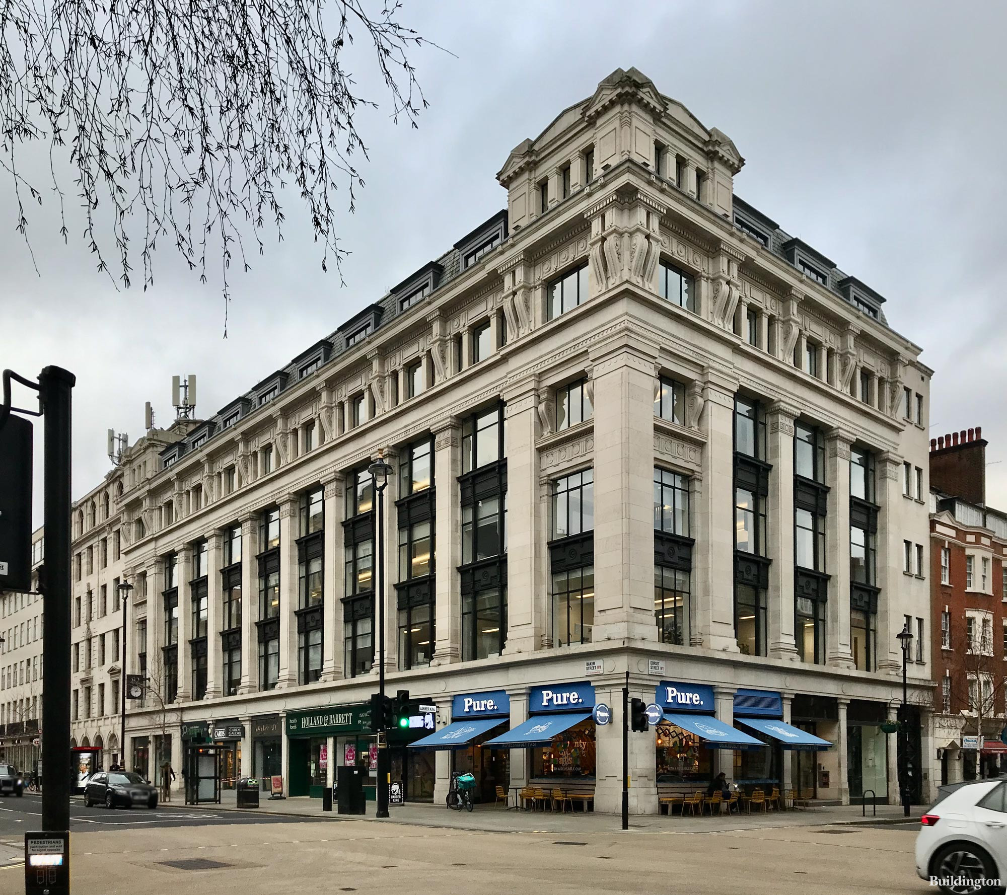 78-82 Baker Street building in Marylebone, London W1.