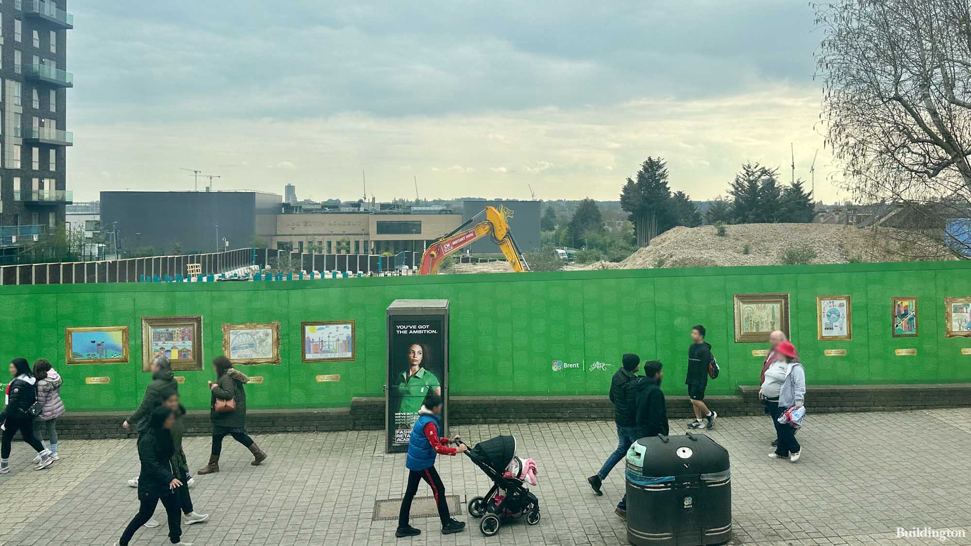Work on site at Copland School and Residences development site in Spring 2023