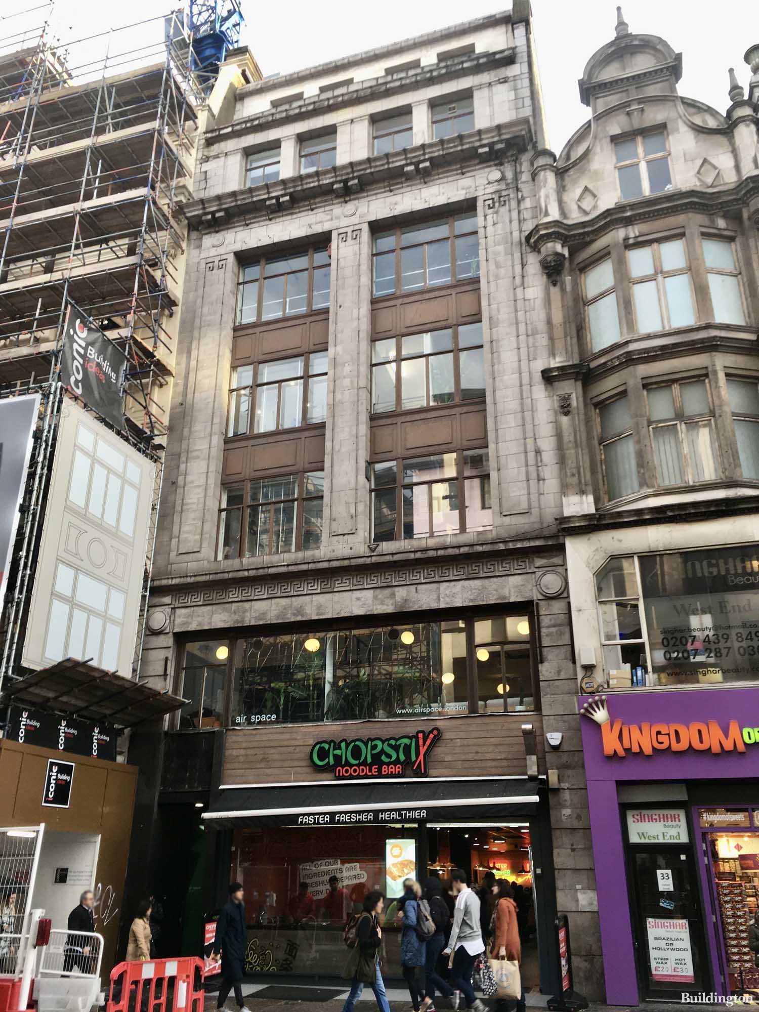 Chopstix on the ground floor 29-31 Oxford Street building in London W1.