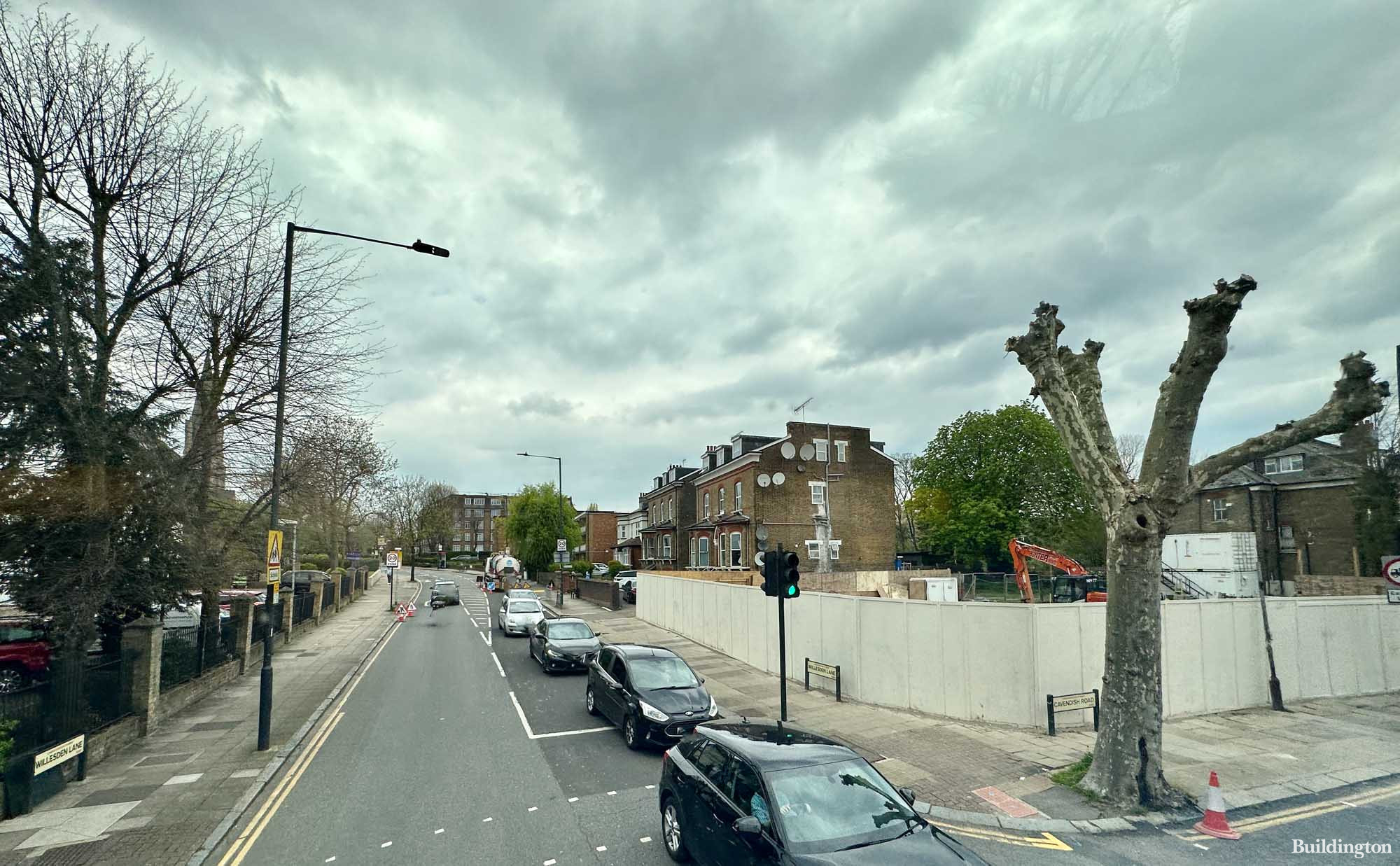 New residential development on the corner of 162 Willesden Lane and Cavendish Road in London NW3.