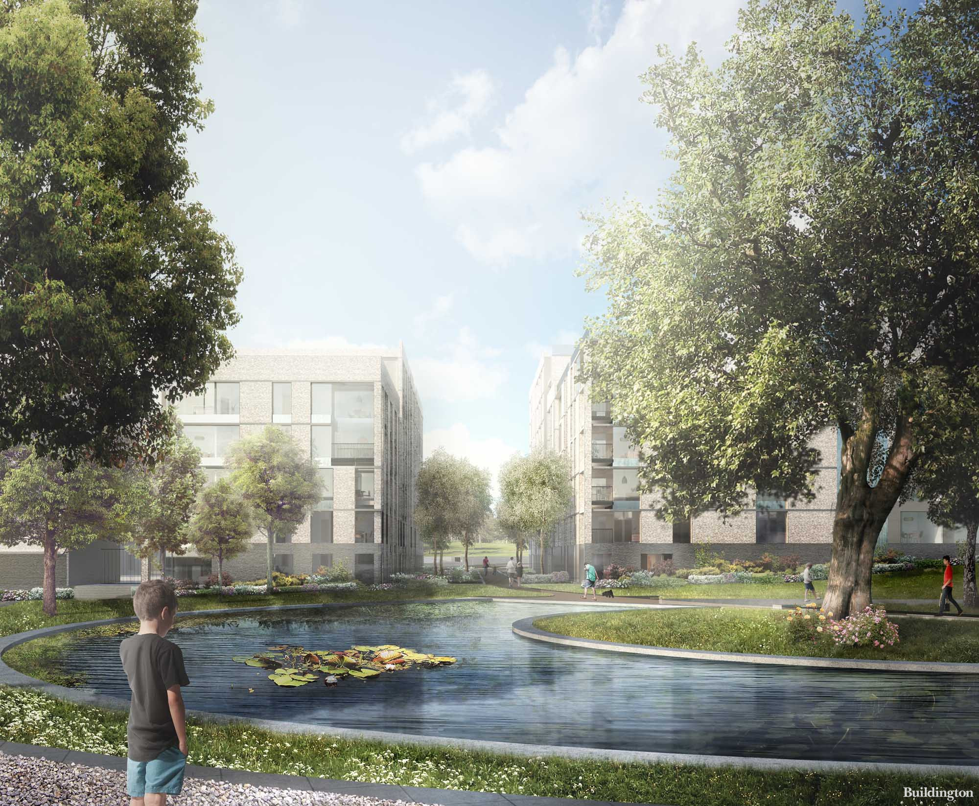 CGI of Royal Brunswick Park development by Comer Homes in New Southgate, London N11.