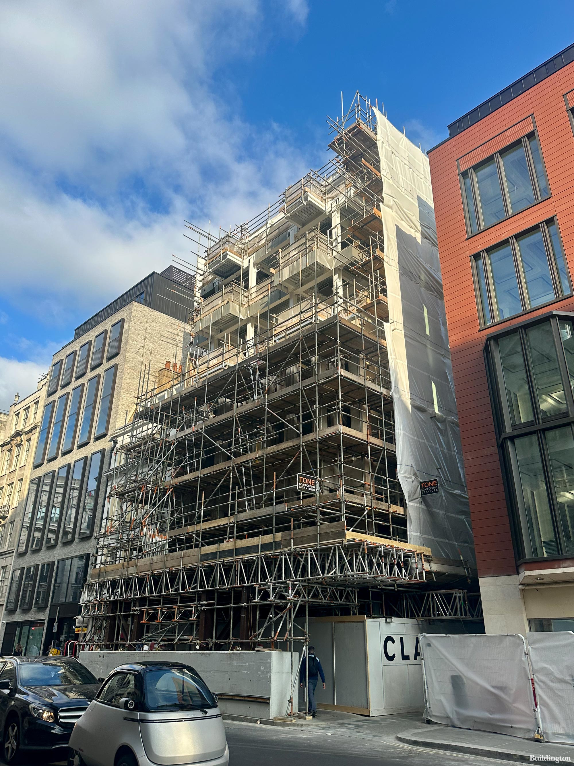 13-14 Hanover Street under construction in Mayfair, London W1.