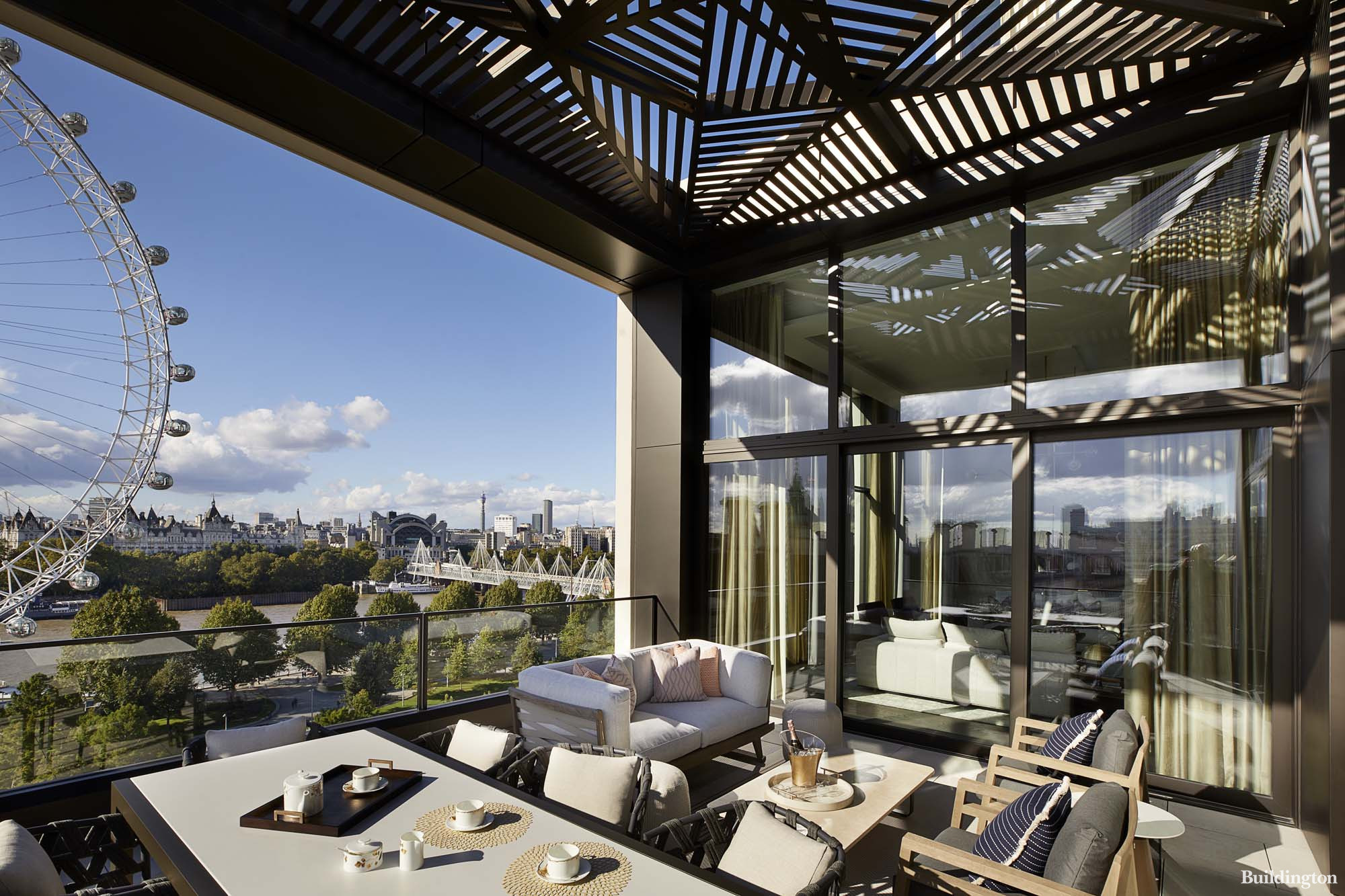 Penthouse at Belvedere Gardens in Southbank Place development in London SE1