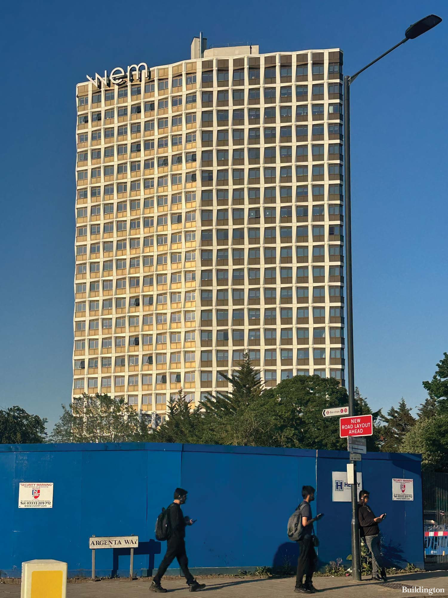 WEM Tower from Stonebridge Park Station.