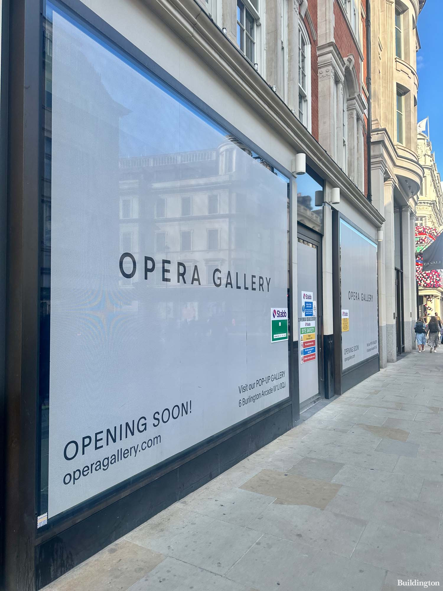 Opera Gallery opening soon at 66 New Bond Street building in Mayfair, London W1.