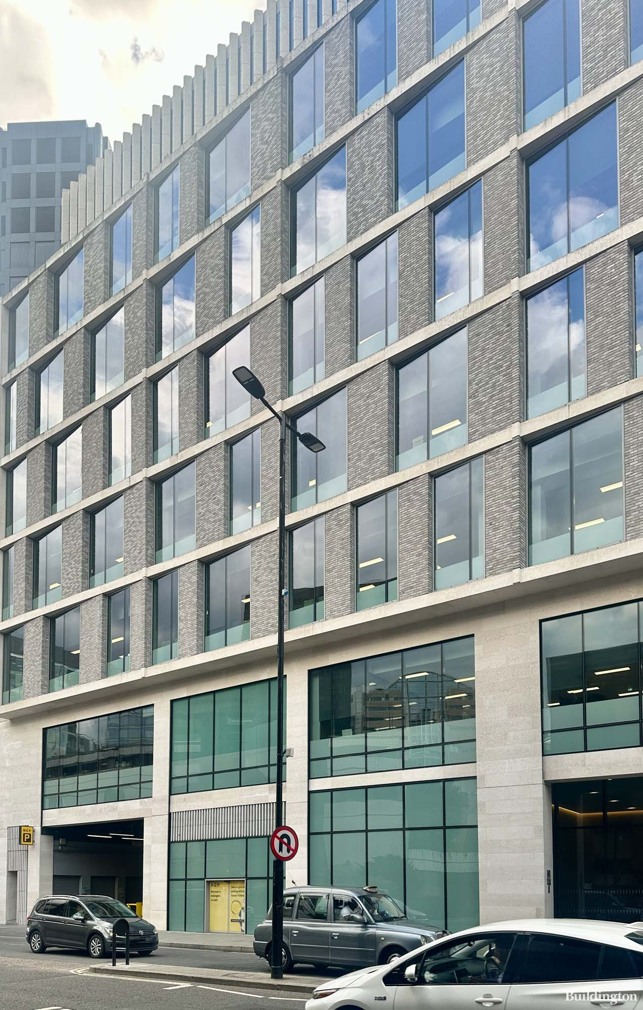 Designed by Fletcher Priest Architects - 160 Aldersgate office building opposite the Barbican Estate in the City of London EC1