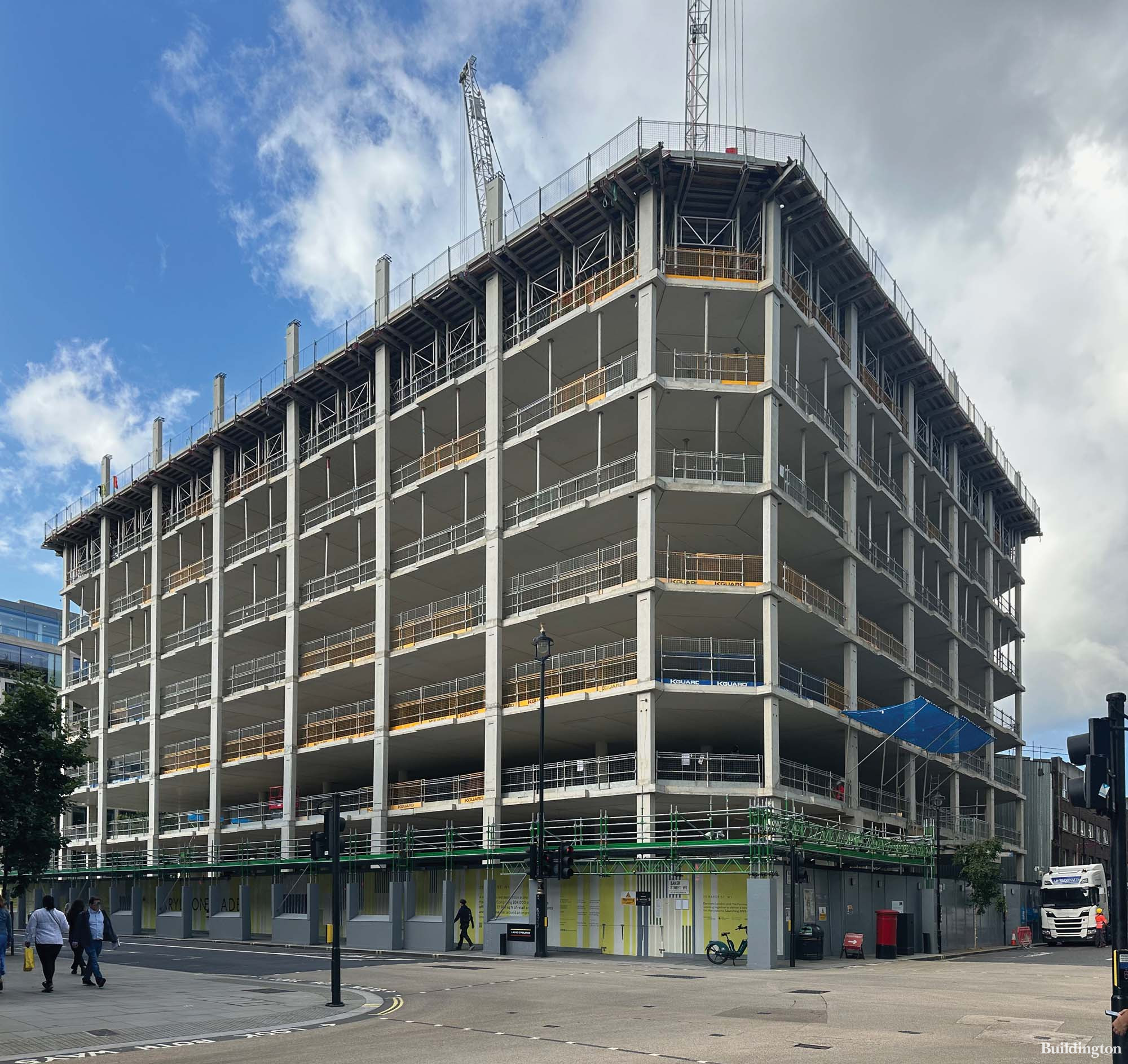 25 Baker Street office development under construction in Summer 2023.