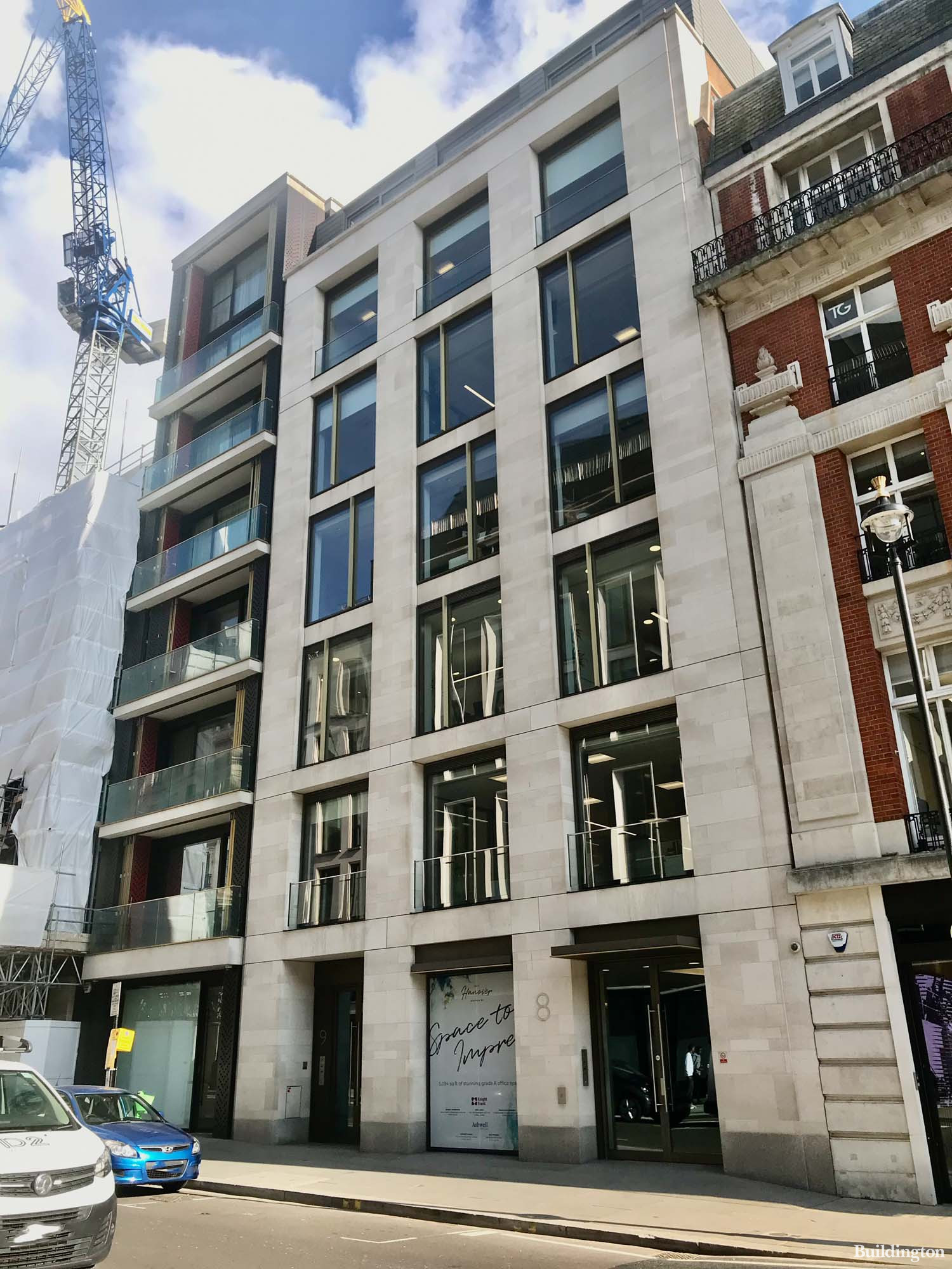 8-10 Hanover Street building in Mayfair, London W1.