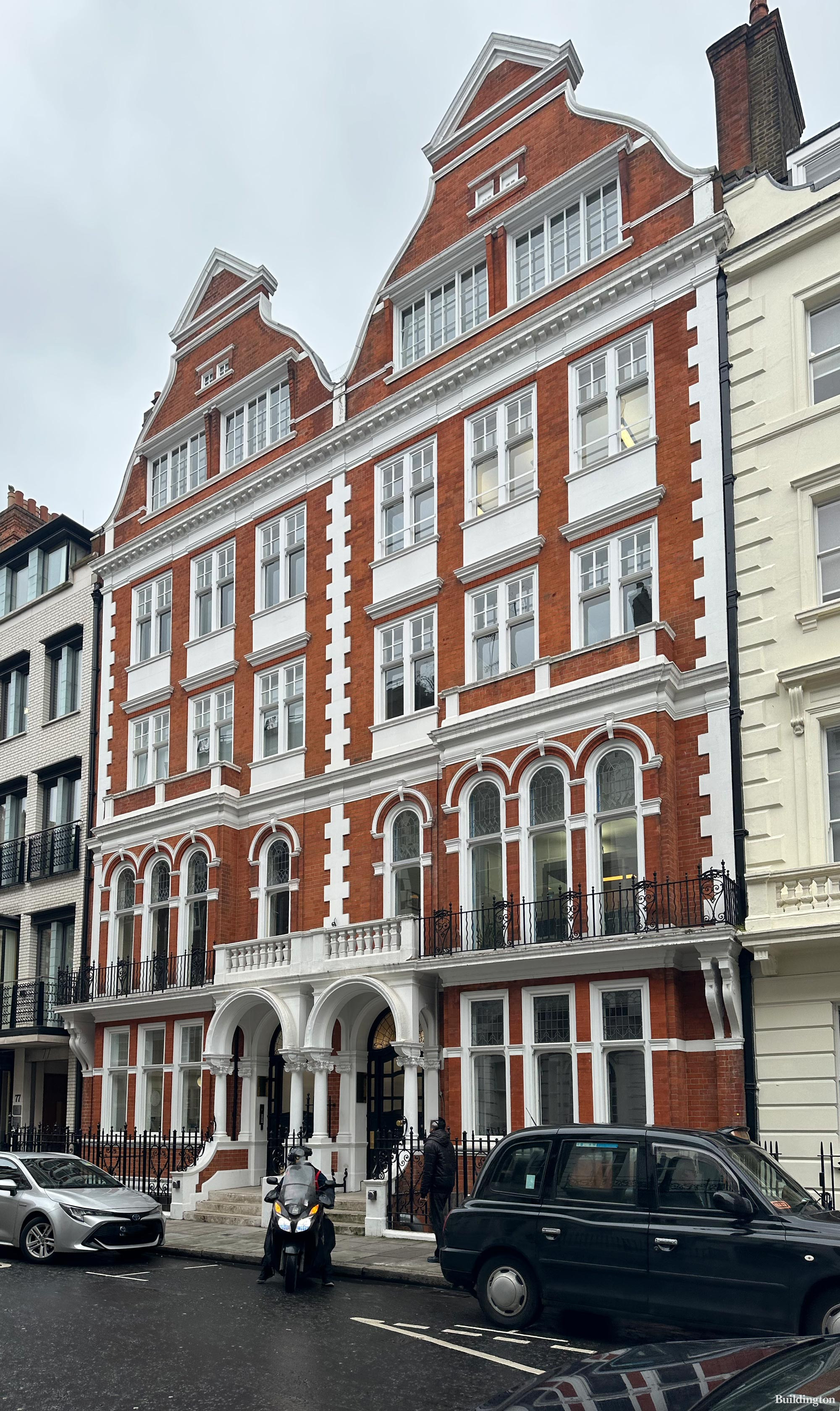 75-76 Wimpole Street buildings in Marylebone, London W1.