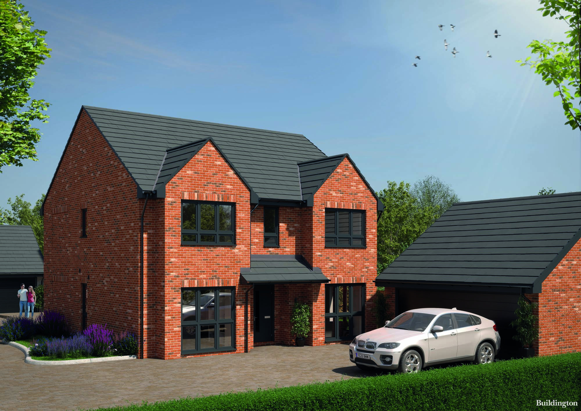 CGI of Flitch View new houses for sale with Weston Homes