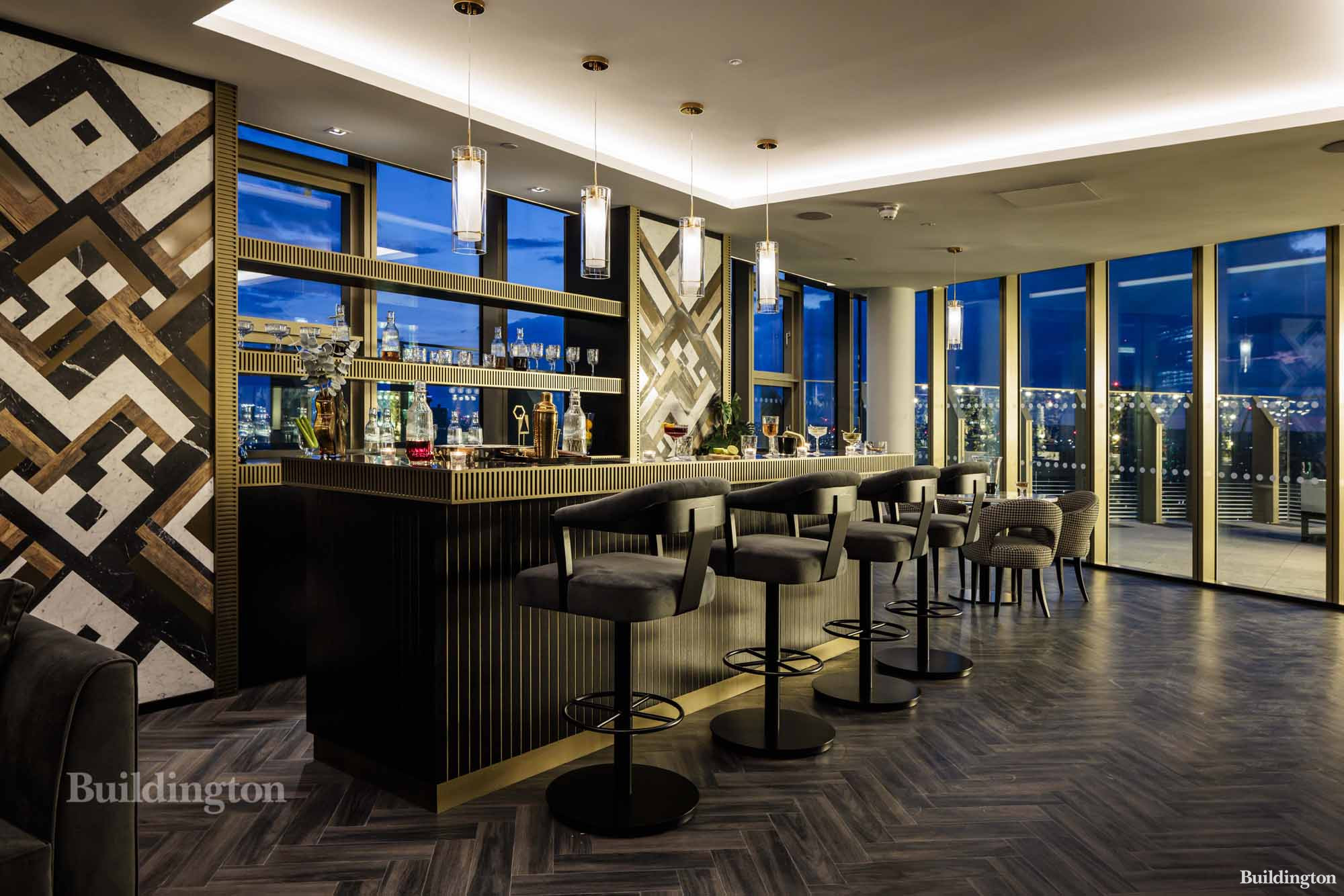 The Stage development amenities Sky Lounge on the 32nd floor