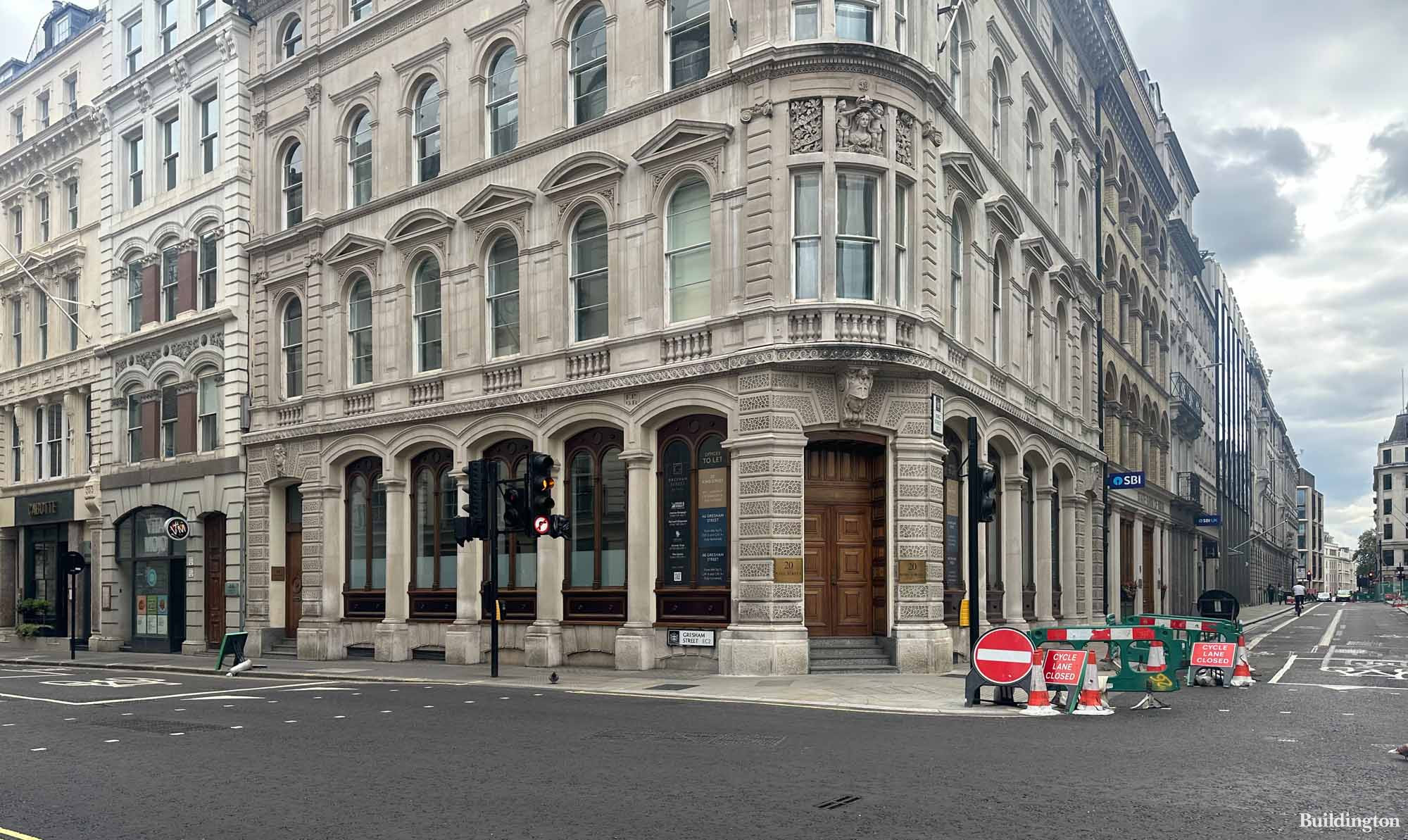 20 King Street building on the corner of Gresham Street in the City of London EC2