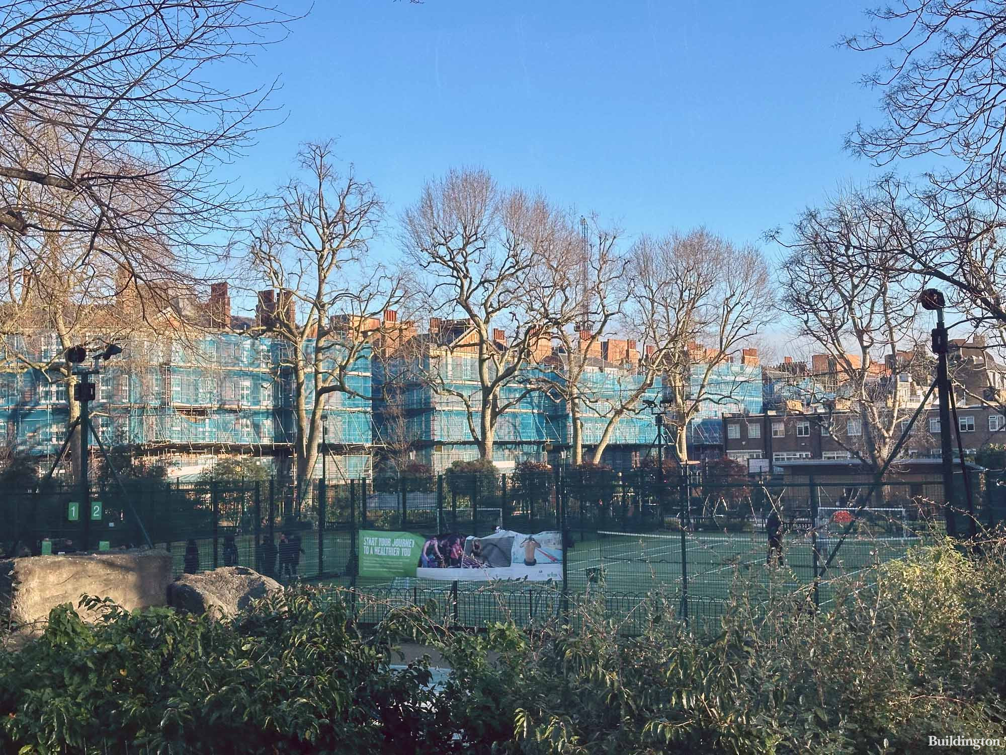 Sutton Estate from Sydney Street in January 2024