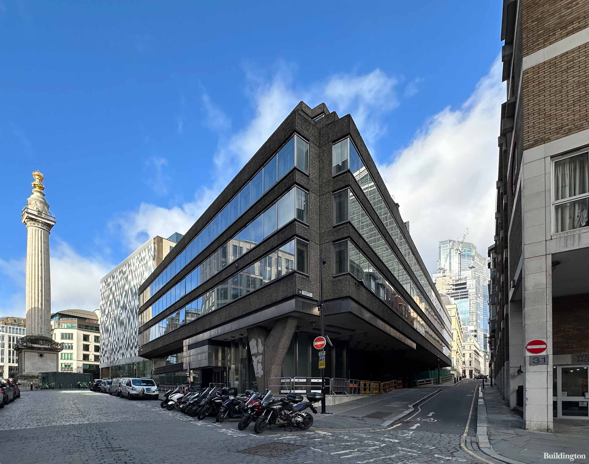 Faryners House office building on Monument Street in the City of London EC3.
