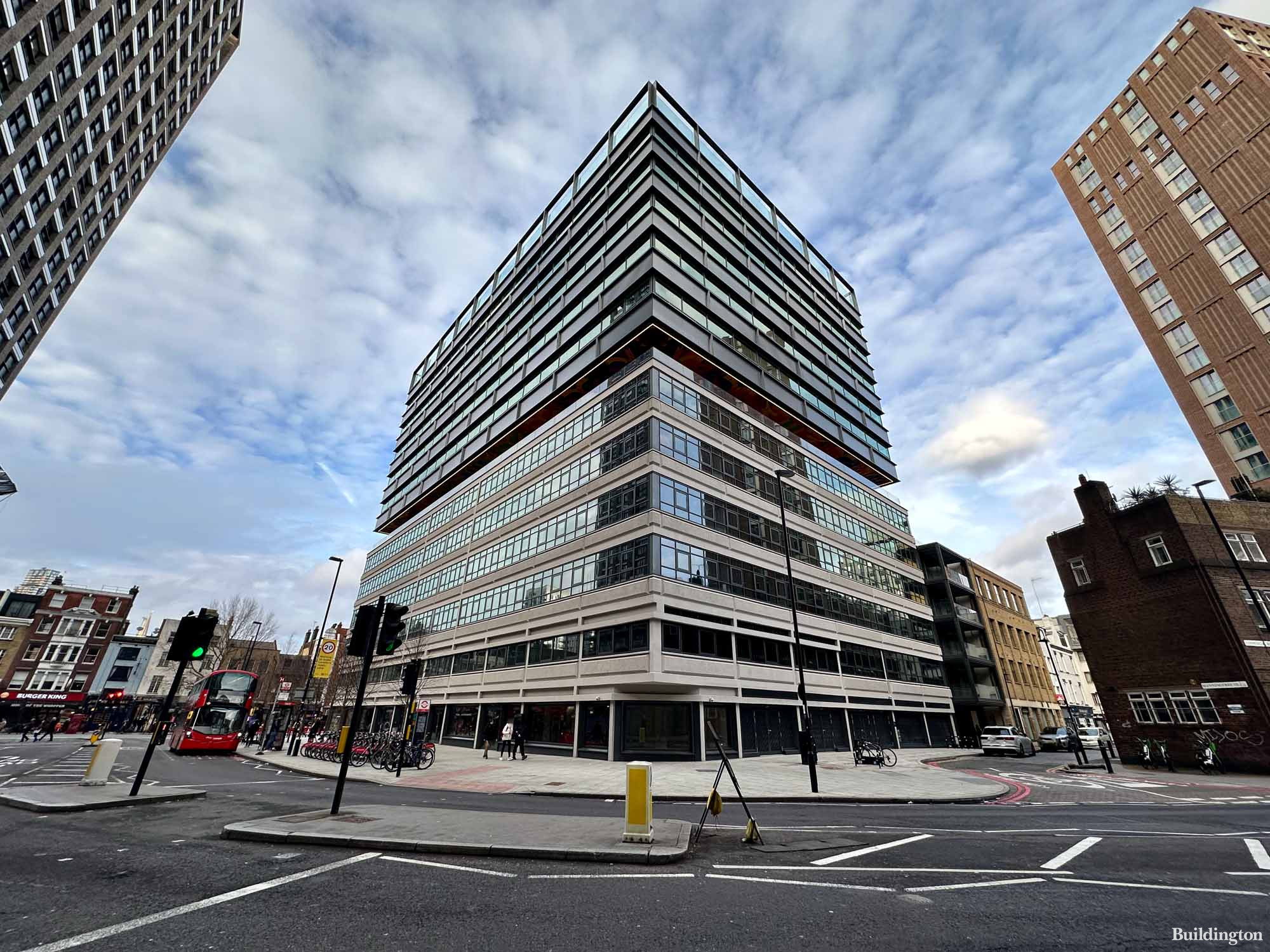 The Rowe office building on Whitechapel High Street in London E1