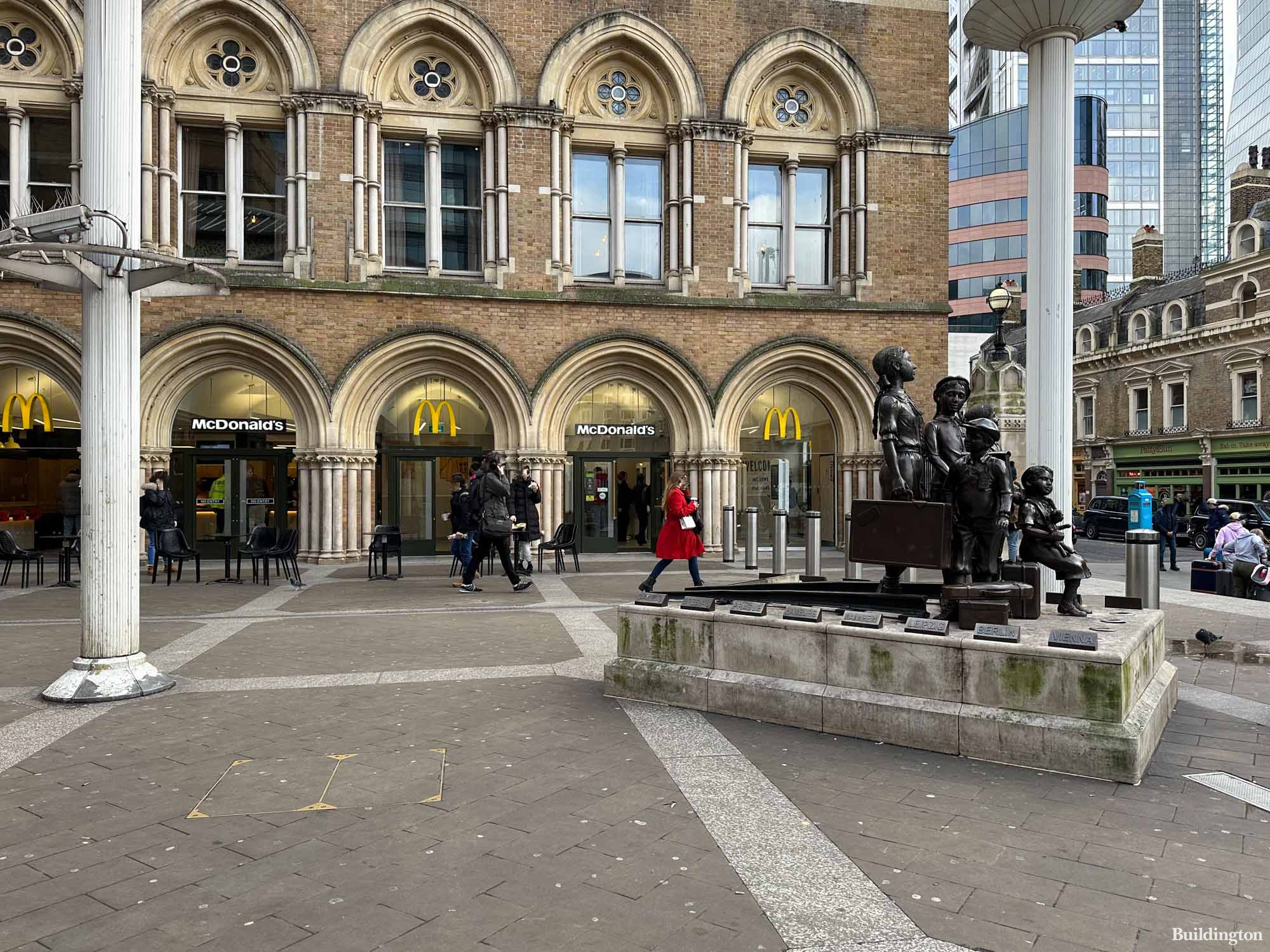 Liverpool Street Station entrance on Liverpool Street in the City of London EC2.