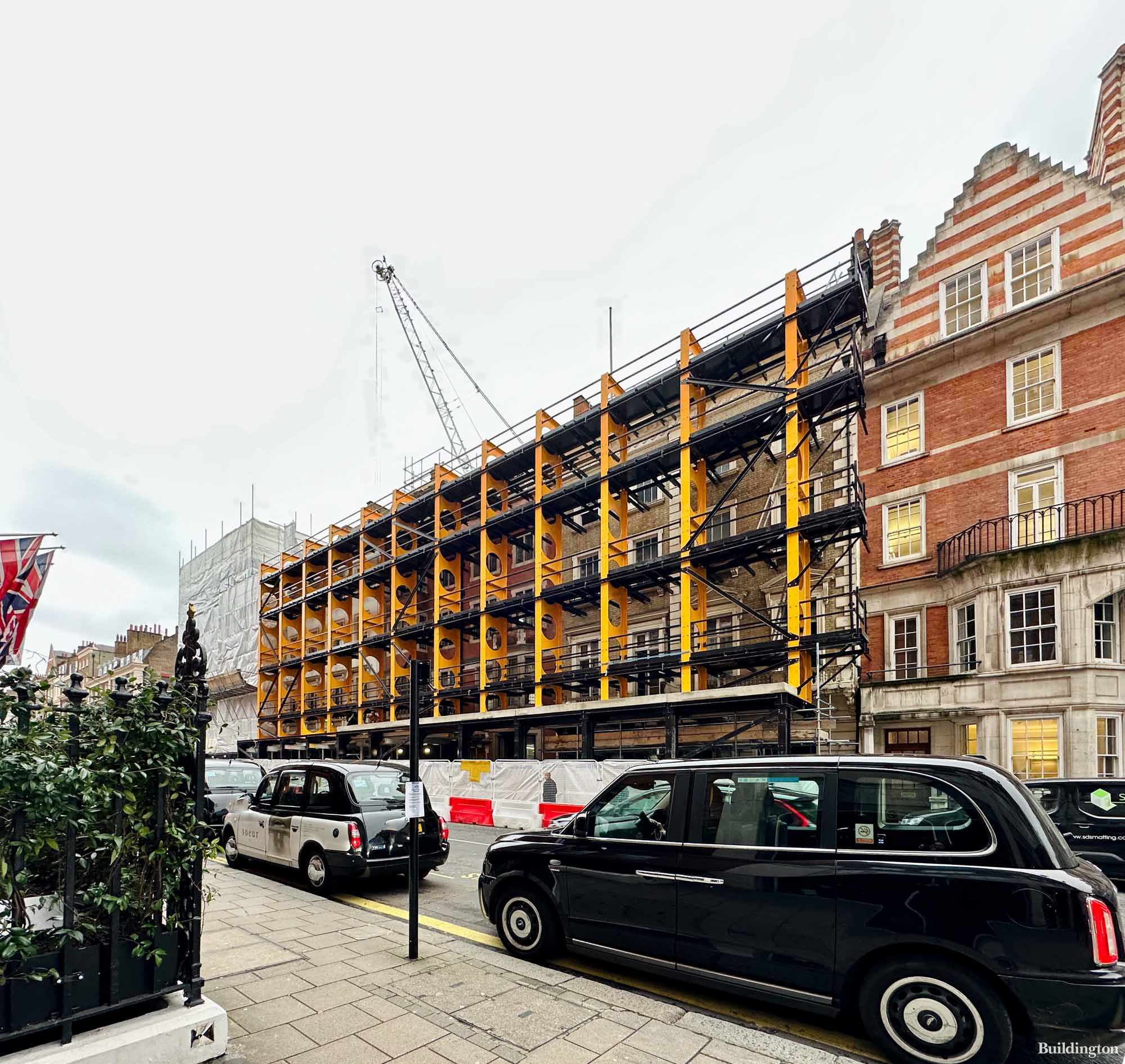 South Molton Triangle development site on the corner of Davies and Brook Street in Mayfair, London W1.