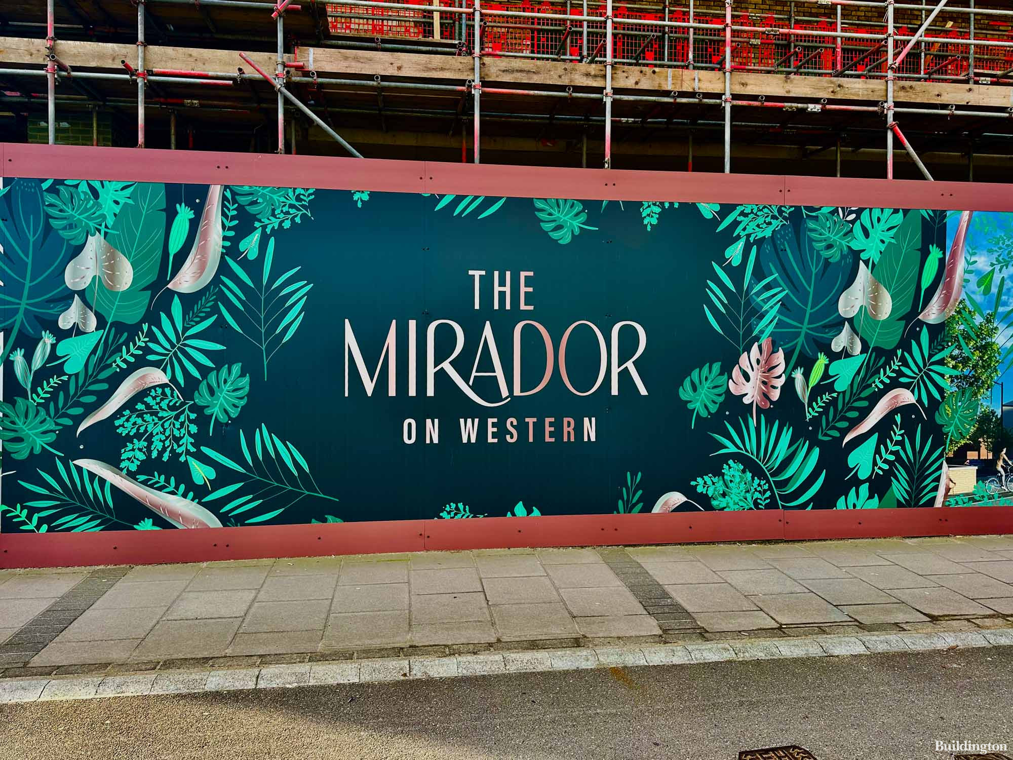 The Mirador on Western development hoarding in North Acton W3.