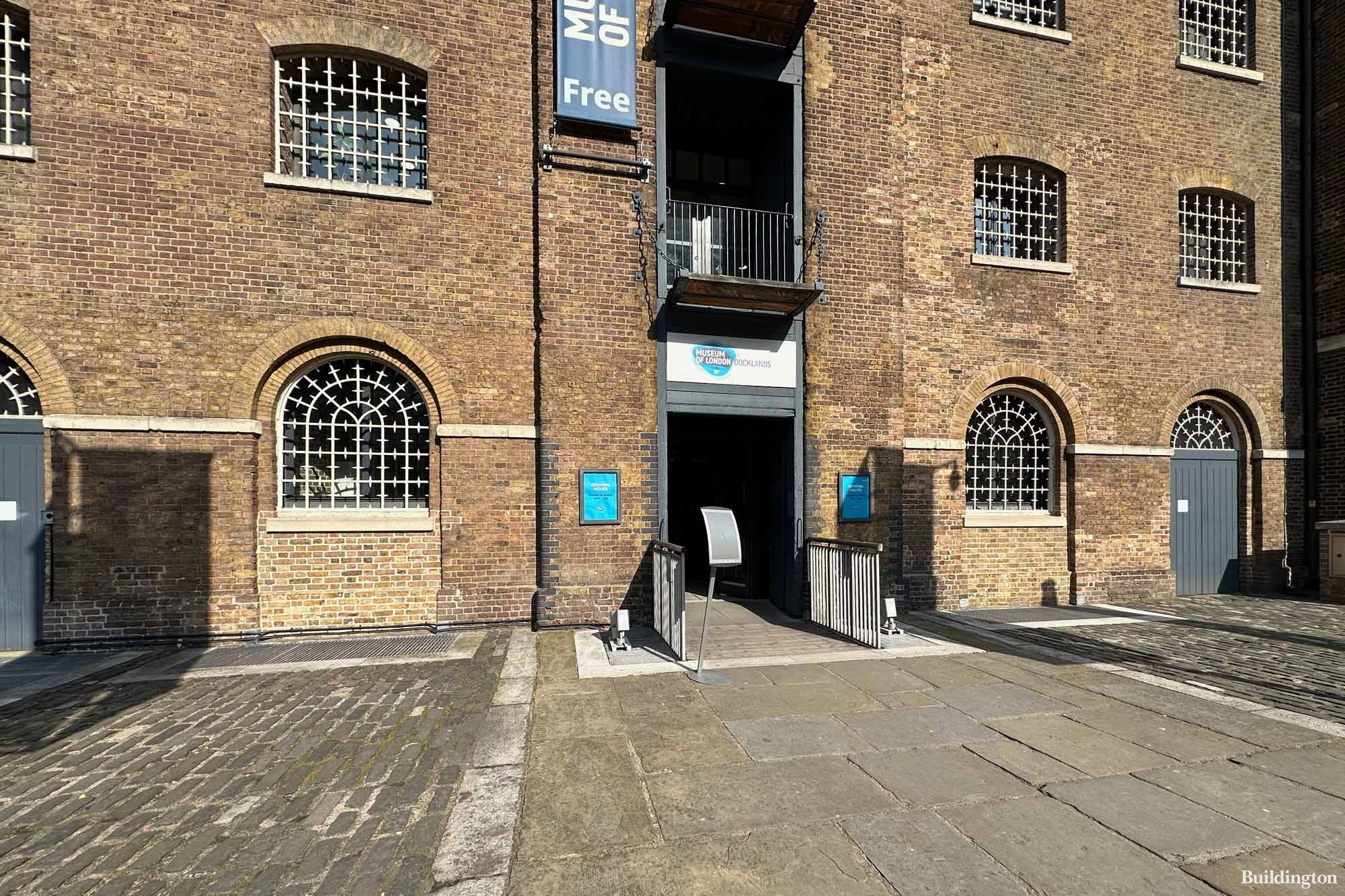 Museum of London Docklands building on West India Quay in London E14.