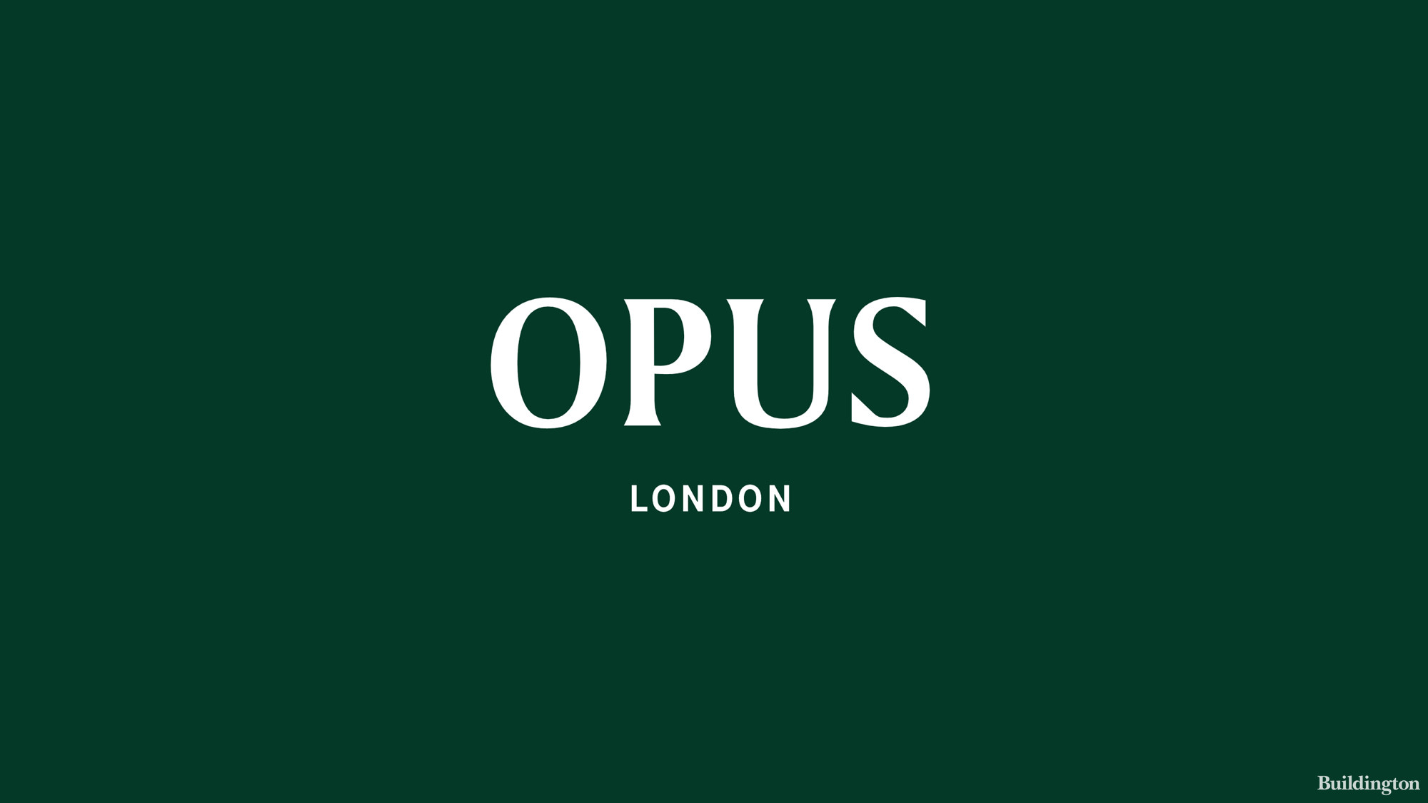 Opus apartment building logo at Bankside Yards development in Southwark, London SE1