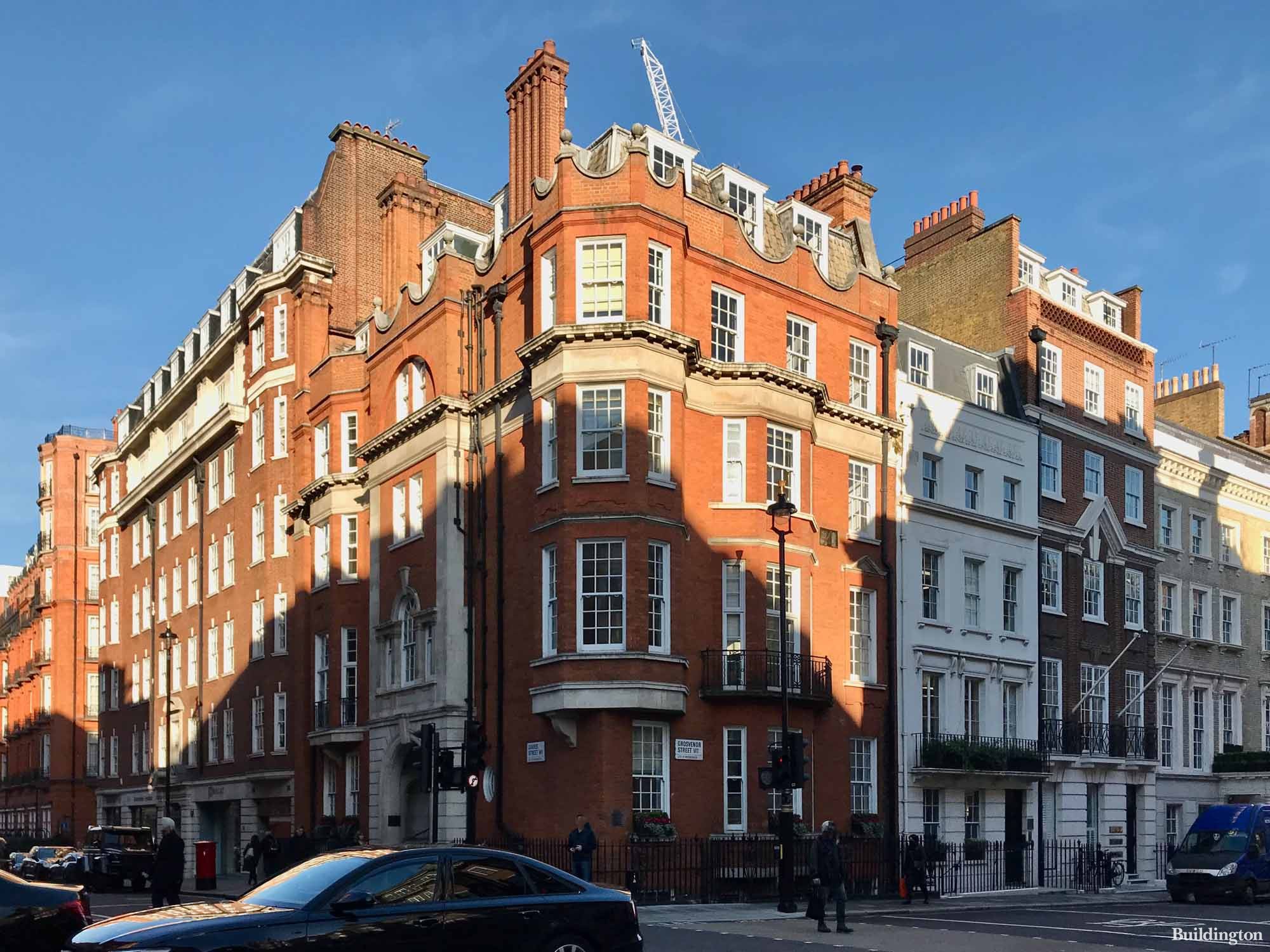 28 Grosvenor Street building in Mayfair in London W1K