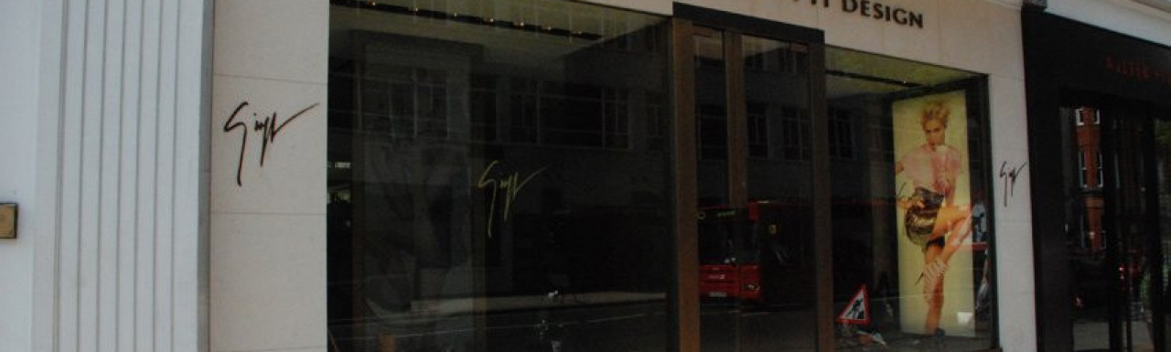 Giuseppe Zanotti Design store at 49 Sloane Street in 2009