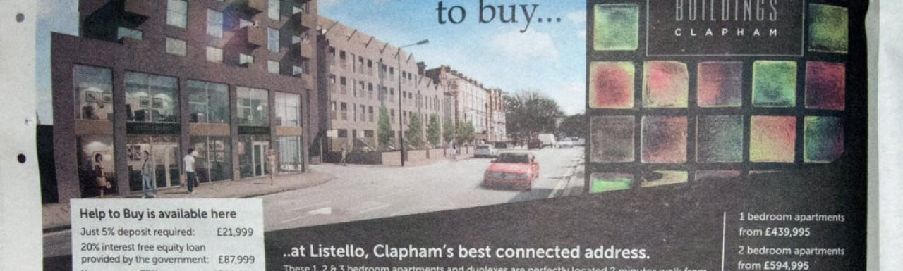 Listello Buildings development advertising in Homes & Property, Evening Standard (5. November 2014).