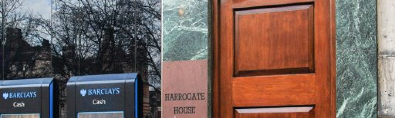 Entrance to Harrogate House upper floors on Sloane Square.