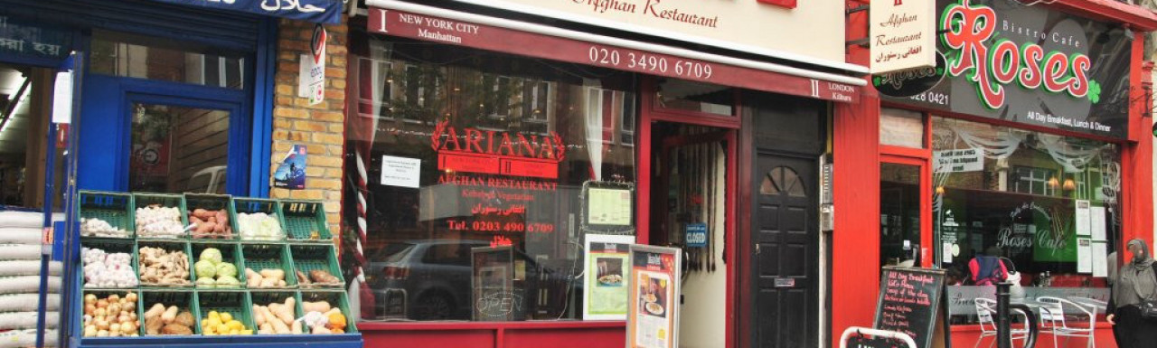 Afghan restaurant Ariana II at 241 Kilburn High Road.