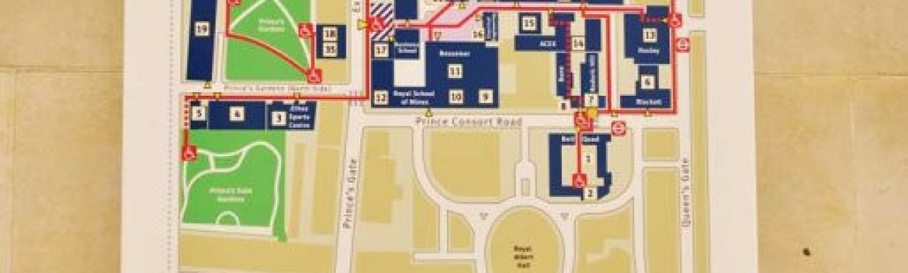 Imperial College campus site map