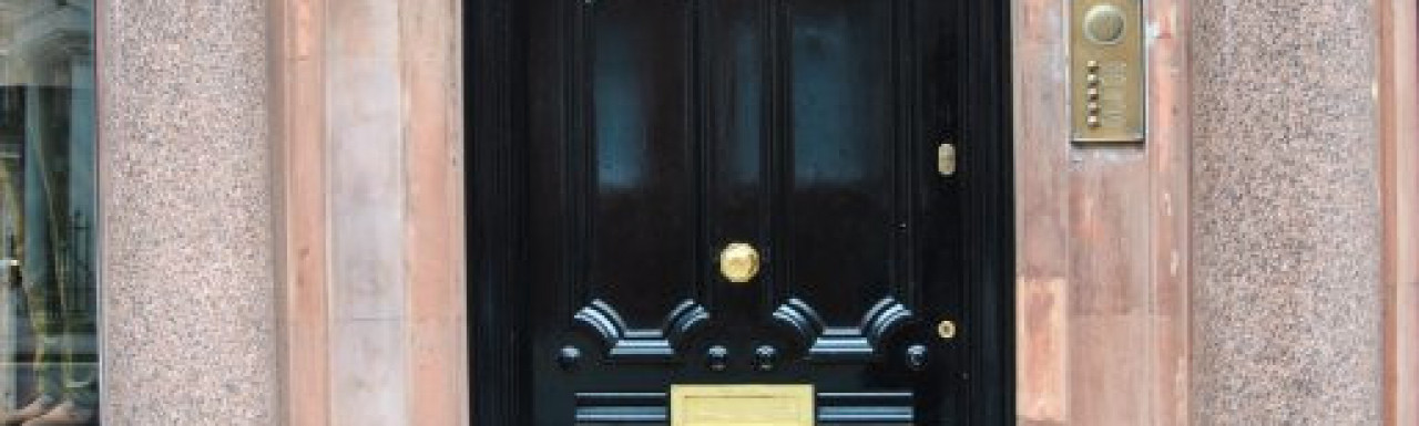 Entrance to Audley House on Mount Street