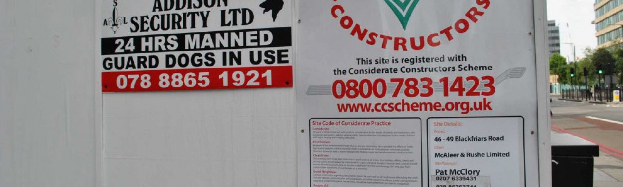 46-48 Blackfriars Road site is registered with the Considerate Construction Scheme.